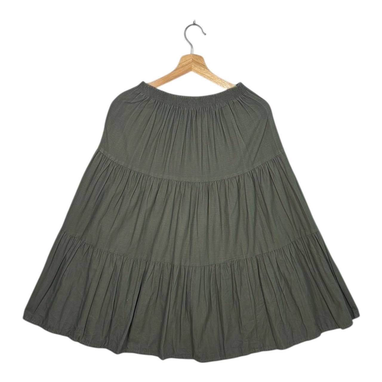 Engineered Garments Engineered Garments Olive Tiered Midi Skirt Nepenthes NY 1 Size 27" / US 4 / IT 40 - 2 Thumbnail