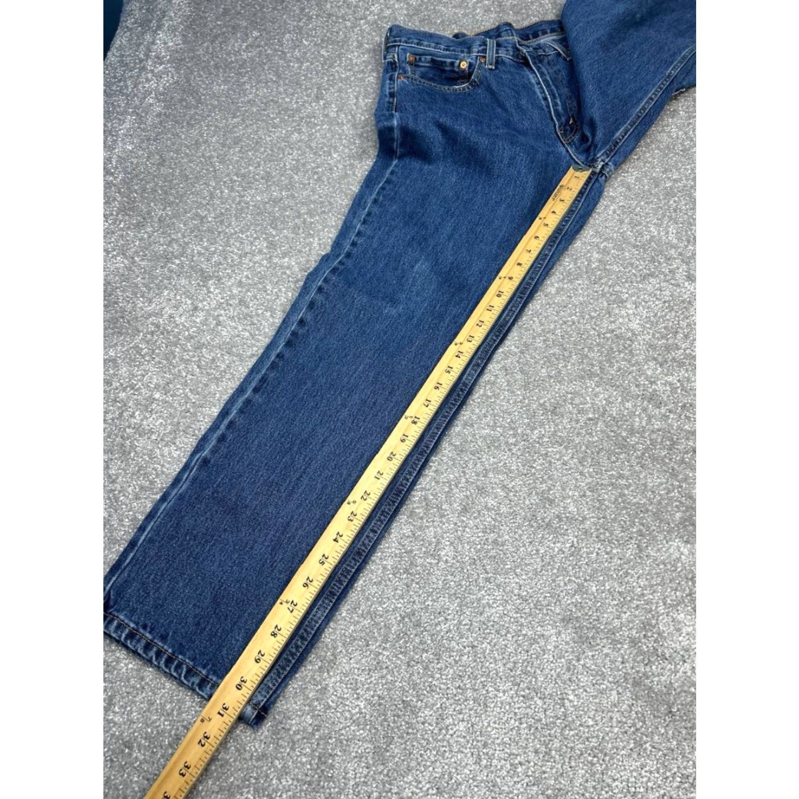 Levi's Levi's 550 Jeans Men 34 Blue Denim Cotton Relaxed Mid Rise Straight Leg 31x31 Size US 34 / EU 50 - 5 Thumbnail