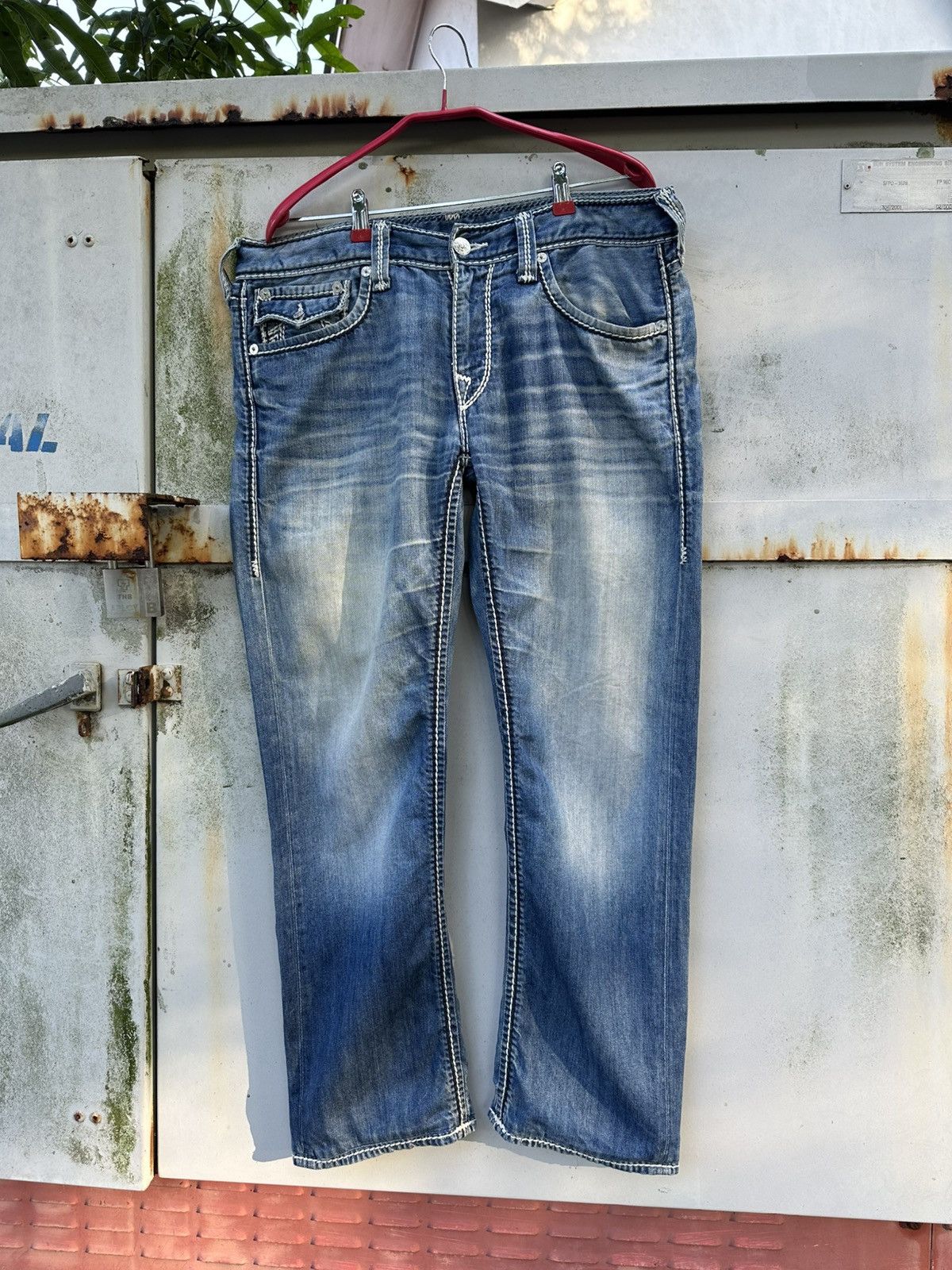 True Religion 👹Vintage True Religion Baggy Straight Cut Jeans Size US 34 / EU 50 - 2 Thumbnail