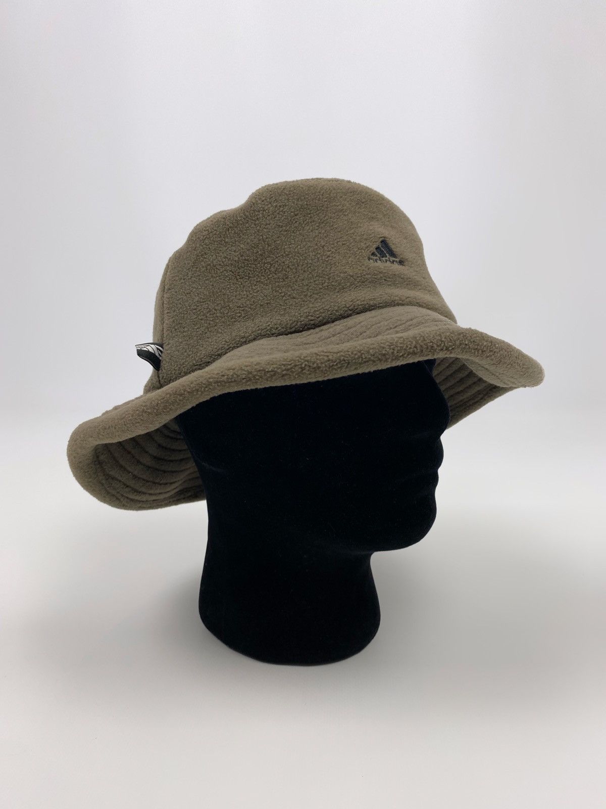 Adidas 1990’s Vintage Adidas Brown Fleece Bucket Hat Size ONE SIZE - 1 Thumbnail