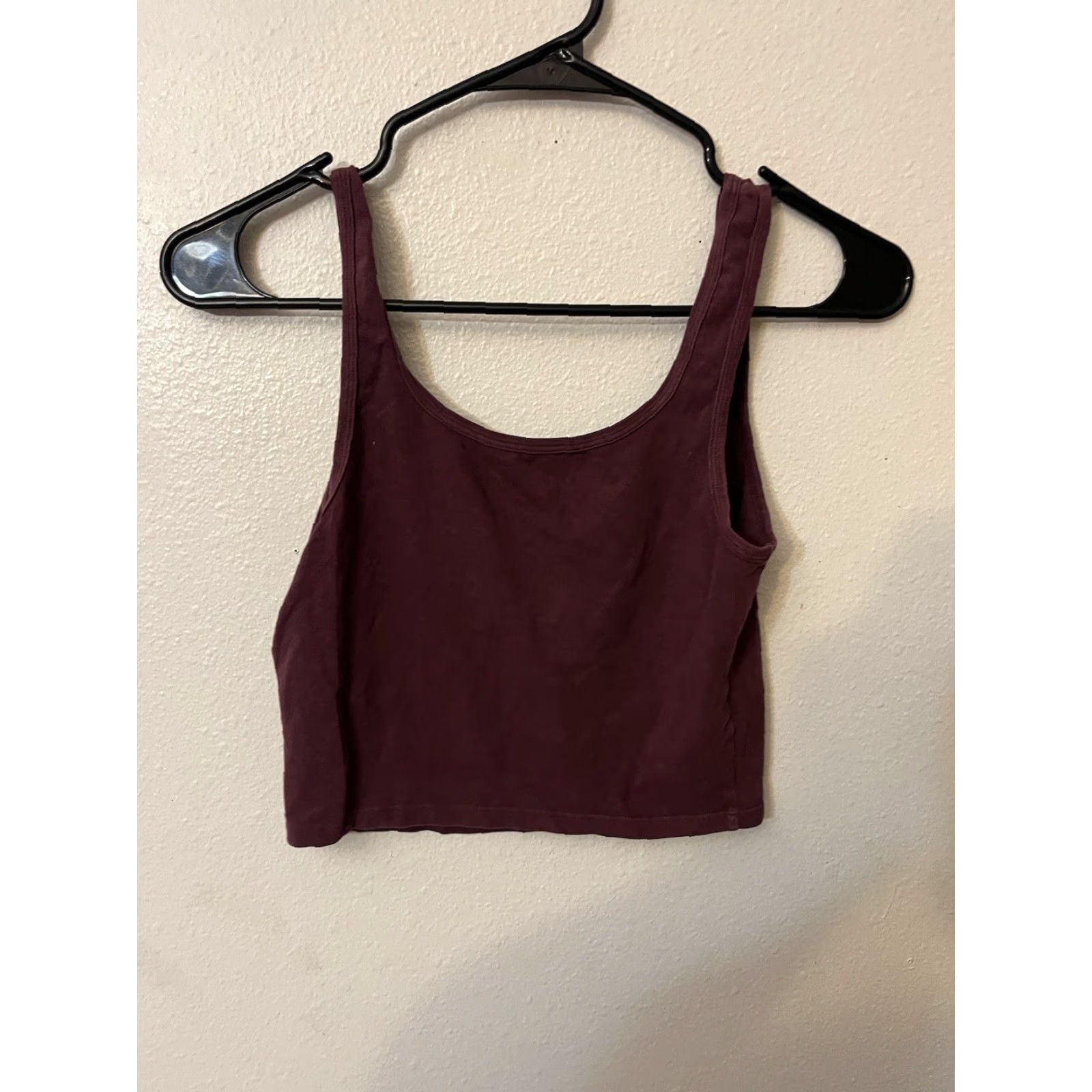 Aeropostale AEROPOSTALE Women’s Medium Maroon Soft Cropped Tank Top Sleeveless Seamless Size M / US 6-8 / IT 42-44 - 2 Thumbnail