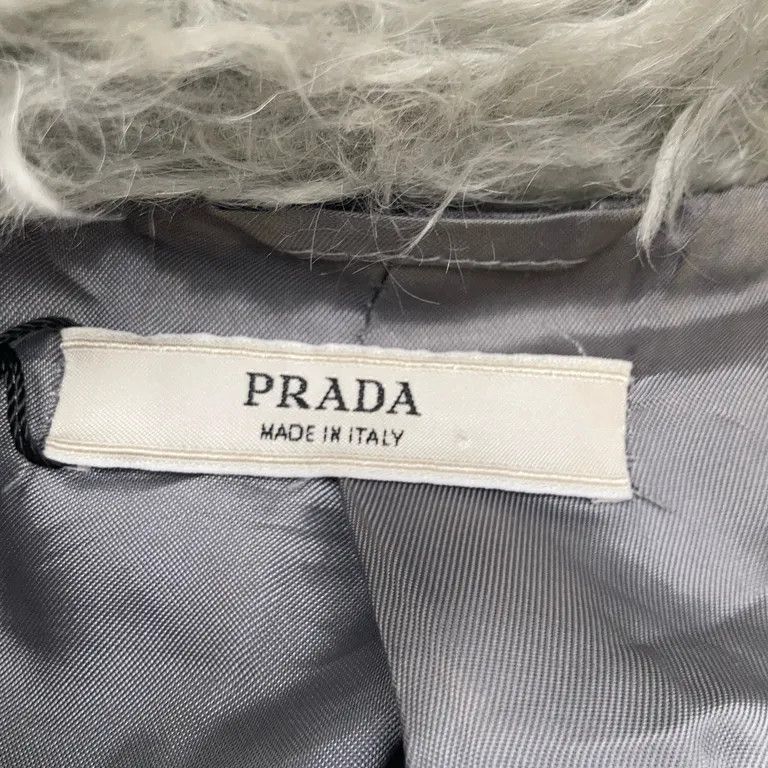 Prada F/W07 Runway Mint Green Mohair Shearling Coat Size S / US 4 / IT 40 - 6 Thumbnail