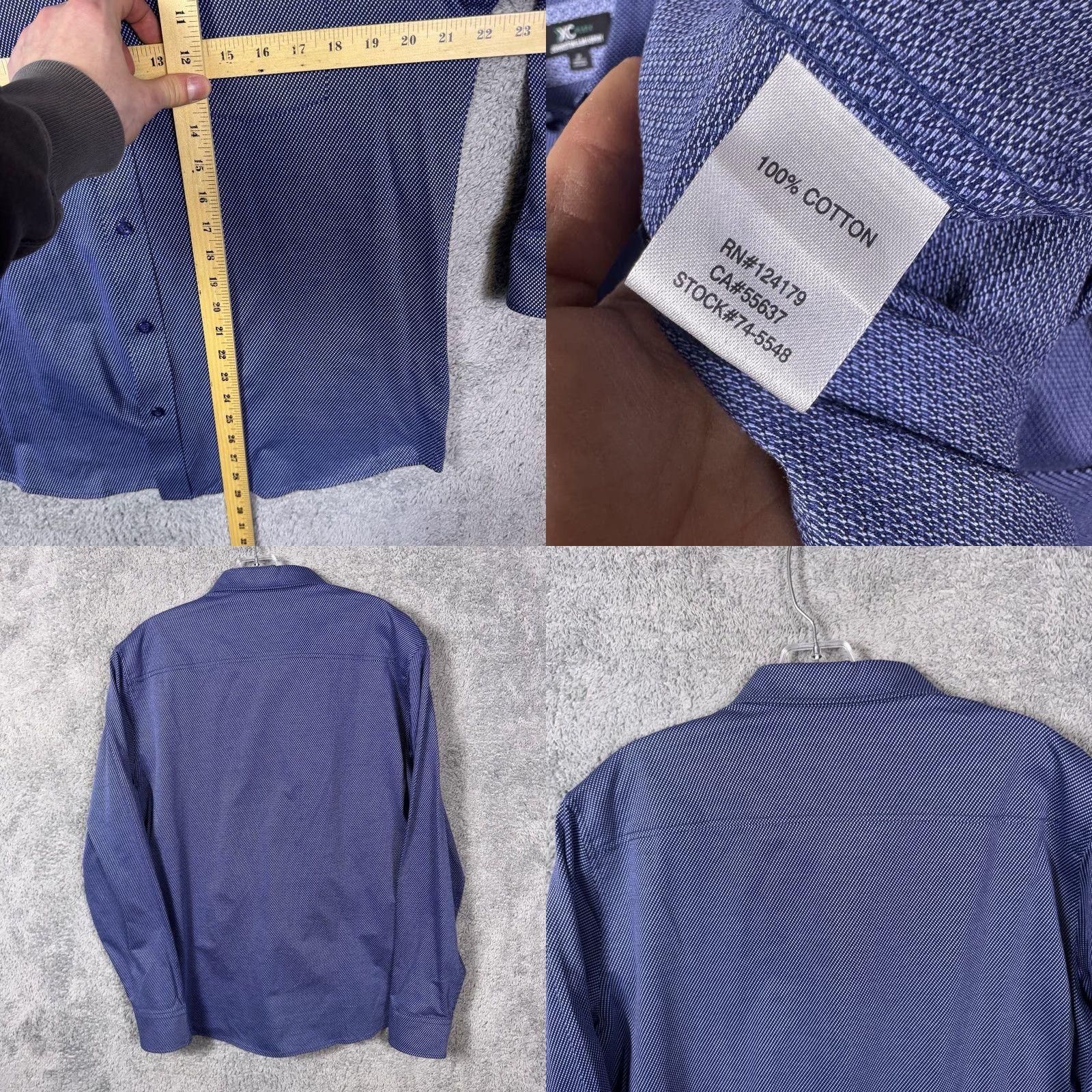 Johnston & Murphy Johnston & Murphy Shirt Men M XC Flex Stretch Preppy Flip Cuff Geometric Casual Size US M / EU 48-50 / 2 - 8 Thumbnail