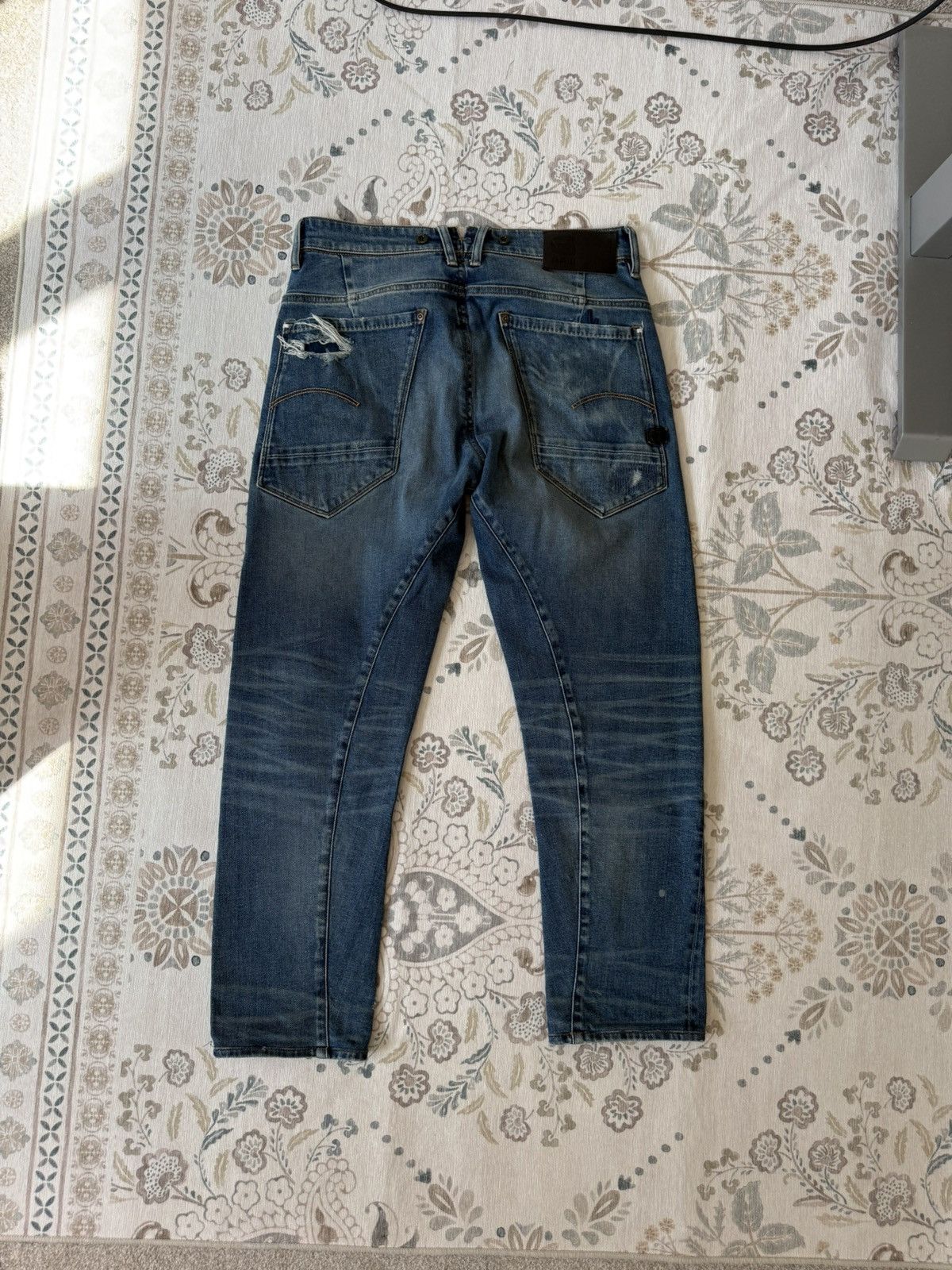 G-Star G-Star Raw Restored Denim Designer Jeans Distressed Details Size US 31 - 2 Thumbnail