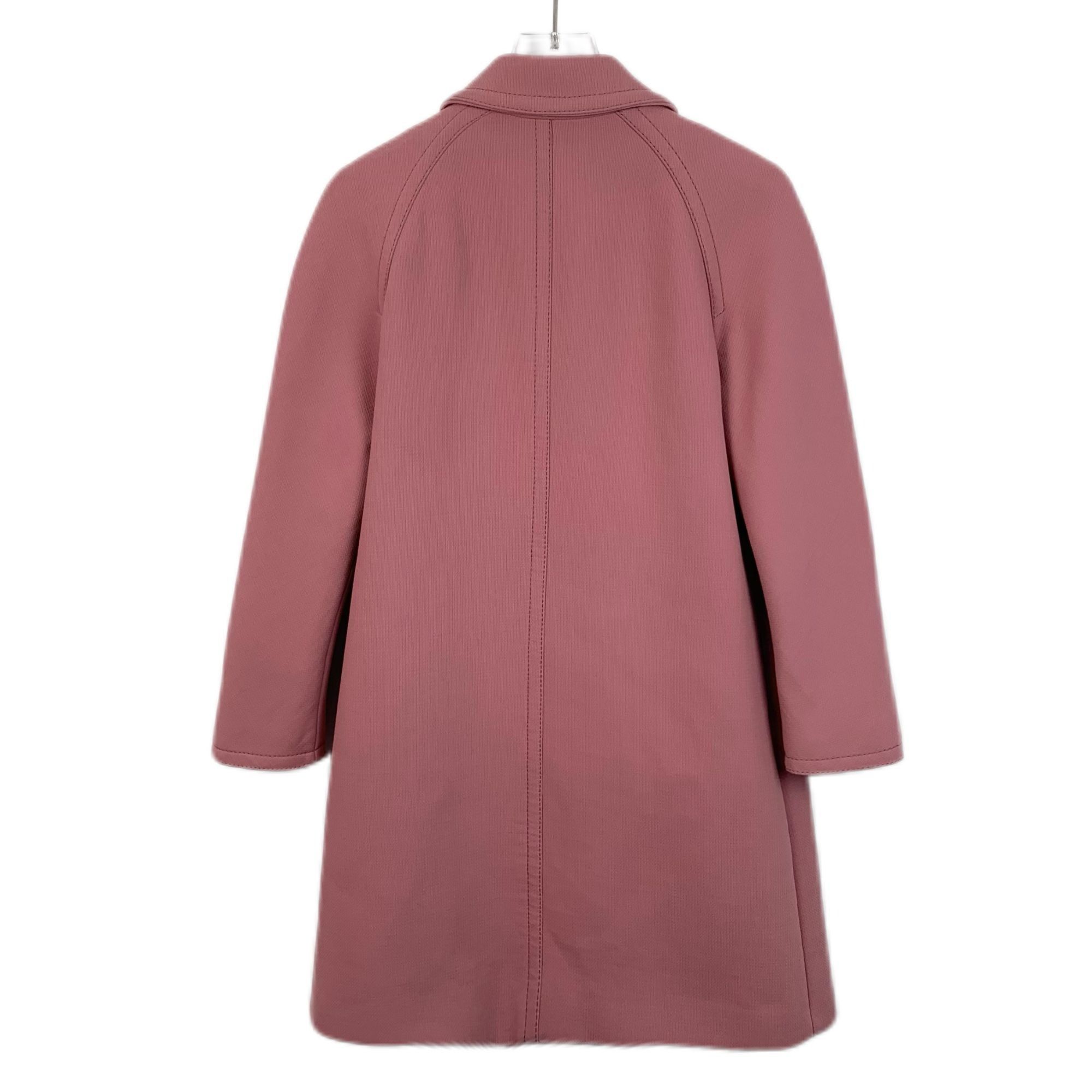 Gucci Gucci Dusty Rose Wool Blend Long Coat With Gold Button Size S / US 4 / IT 40 - 2 Thumbnail