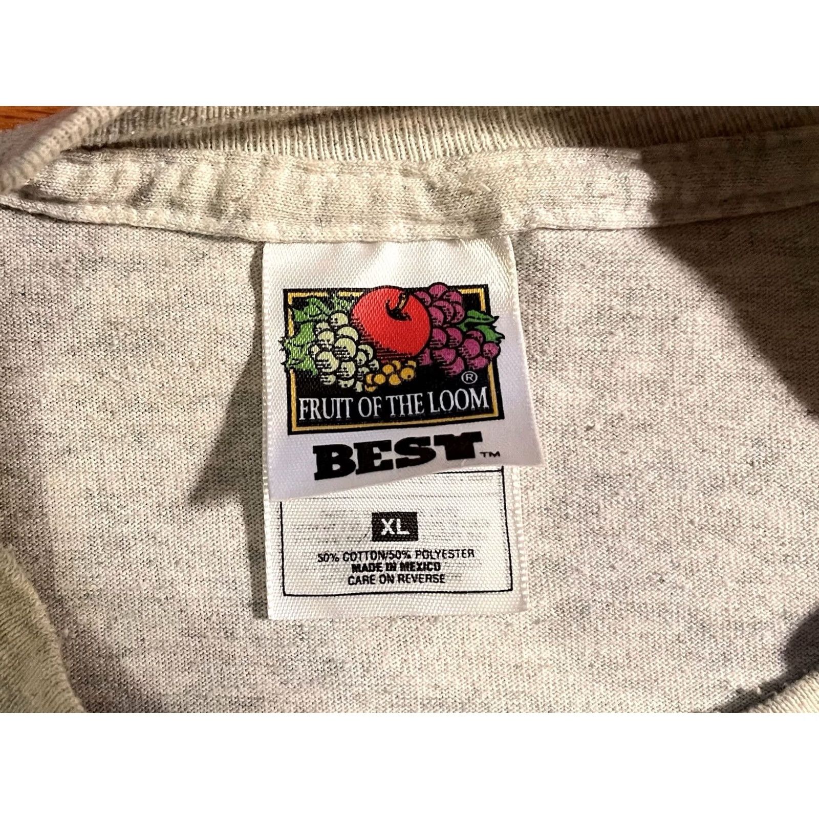 Fruit Of The Loom VINTAGE Fruit of the Loom Shirt Men’s XL Grey 90s Graphic Print Crew Neck Short Sleeve Retro 80s City Nautical Size US XL / EU 56 / 4 - 6 Thumbnail