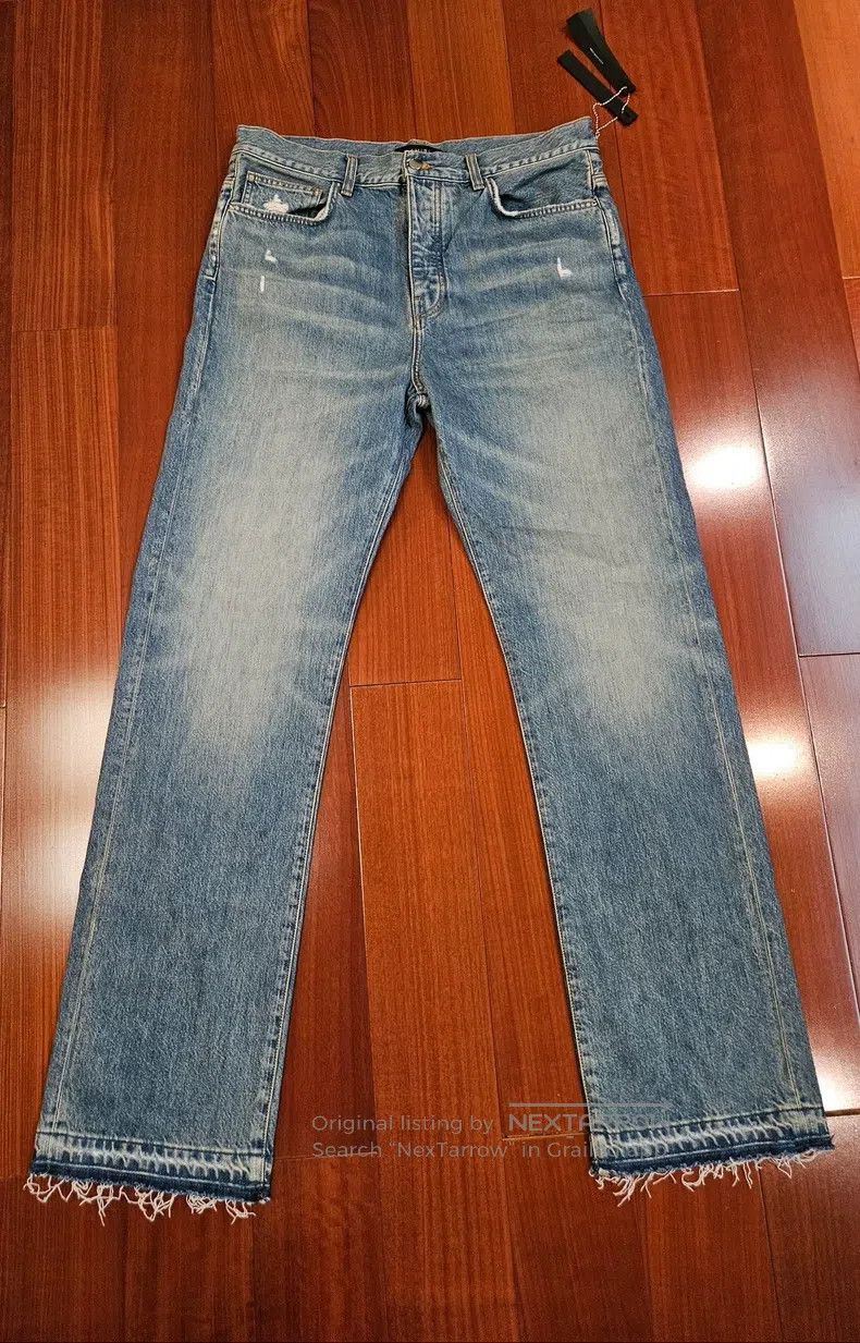 Amiri Amiri Classic Basic Straight Leg Blue Jeans Size 34 Size US 34 / EU 50 - 1 Thumbnail