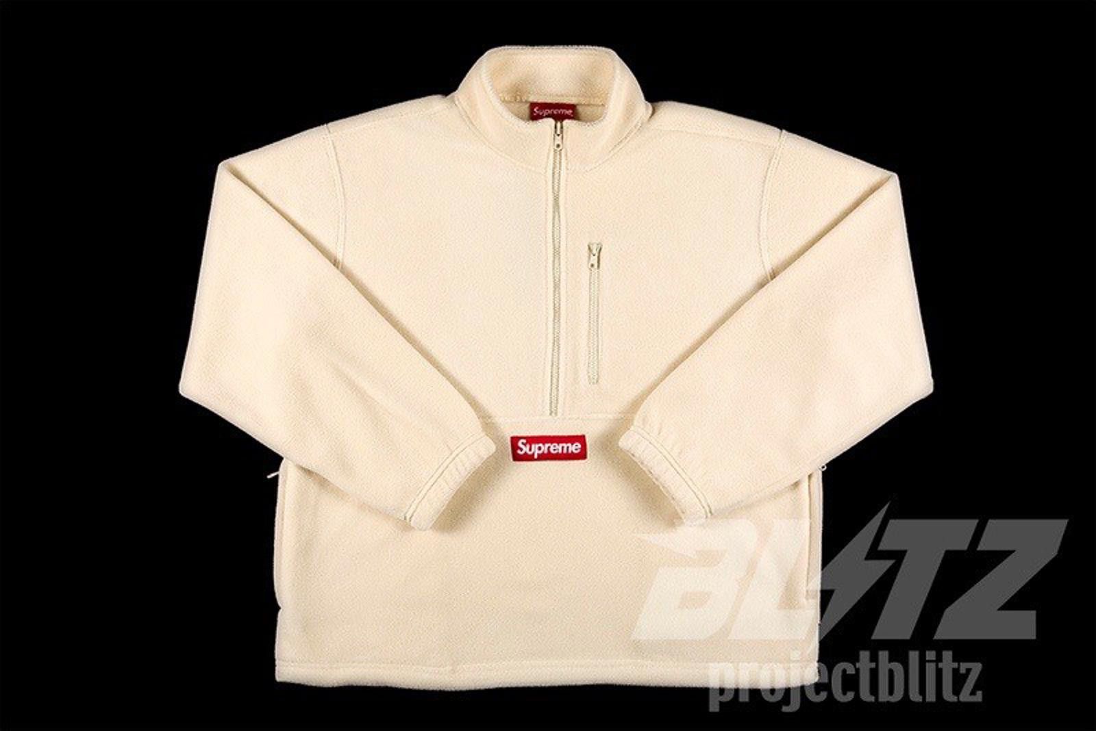 FW20 SUPREME POLARTEC HALF ZIP PULLOVER NATURAL SIZE XL 2020