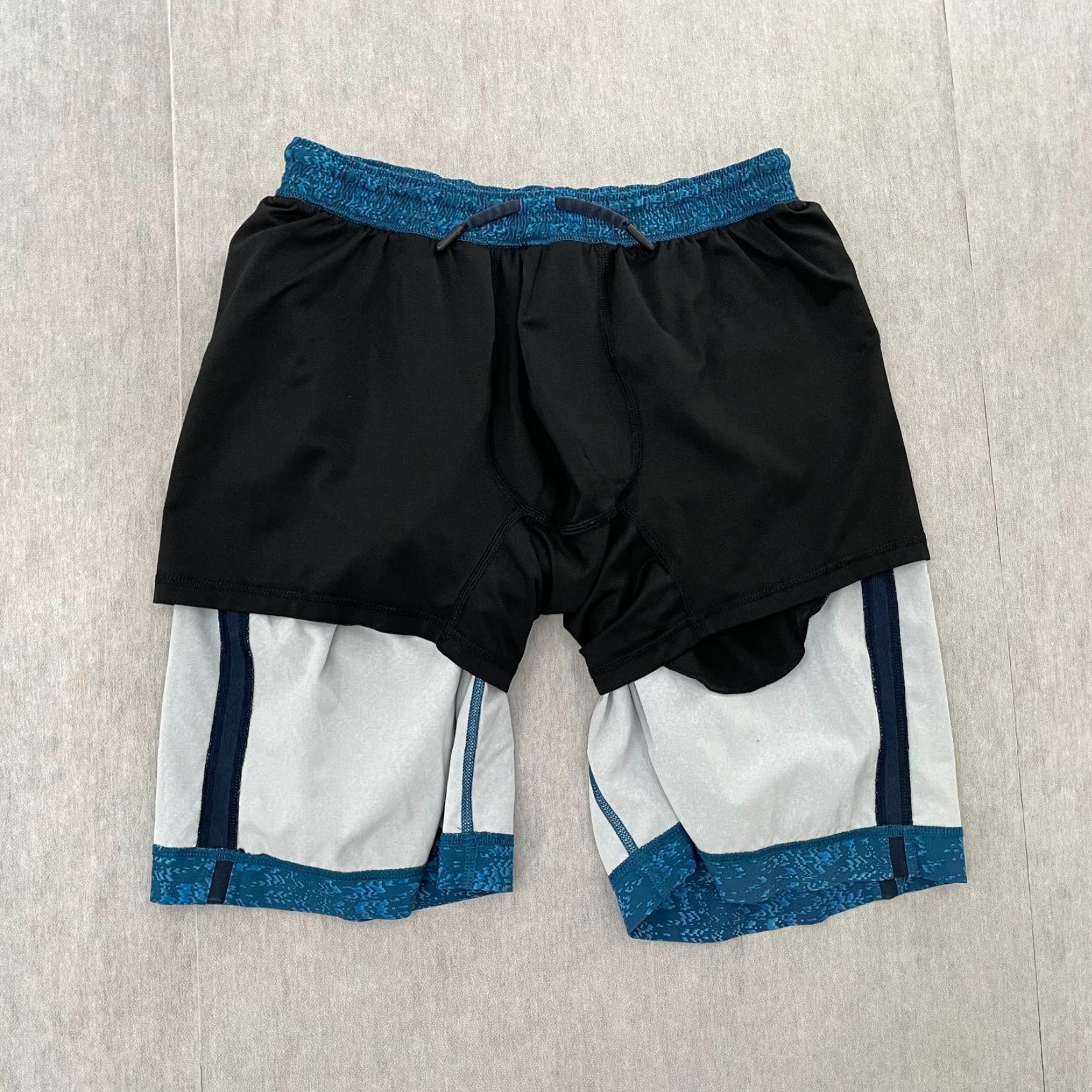 Lululemon Lululemon Pace Breaker Shorts Athletic Drawstring Men M Blue Pace Breaker Activewear Shorts Mens M Blue Size US 31 - 6 Thumbnail