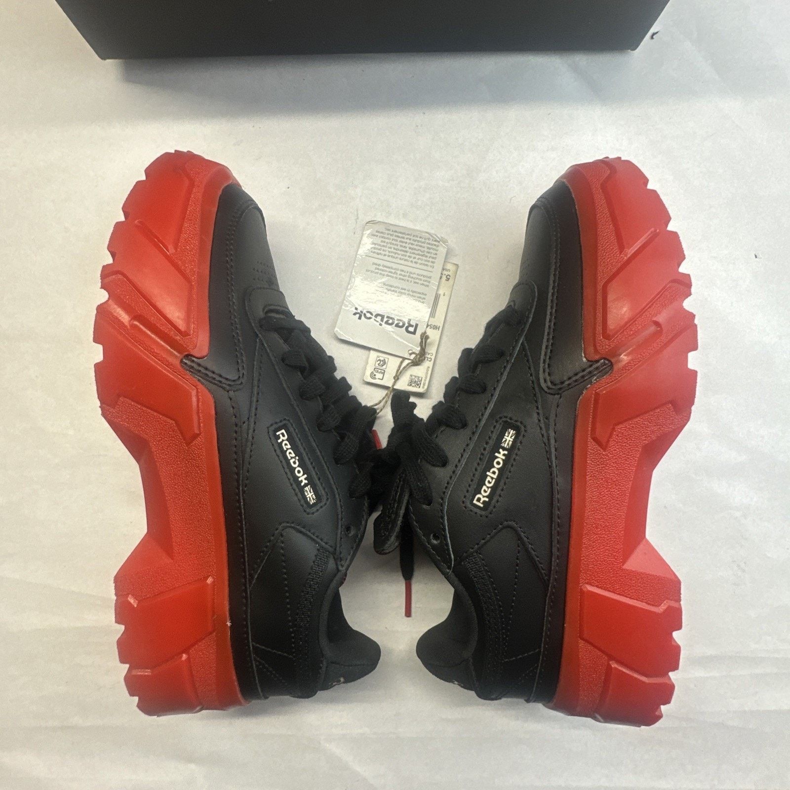 Reebok Size 5.5 - Reebok Cardi B x Club C Black Vector Red W Size US 5.5 / IT 35.5 - 14 Thumbnail
