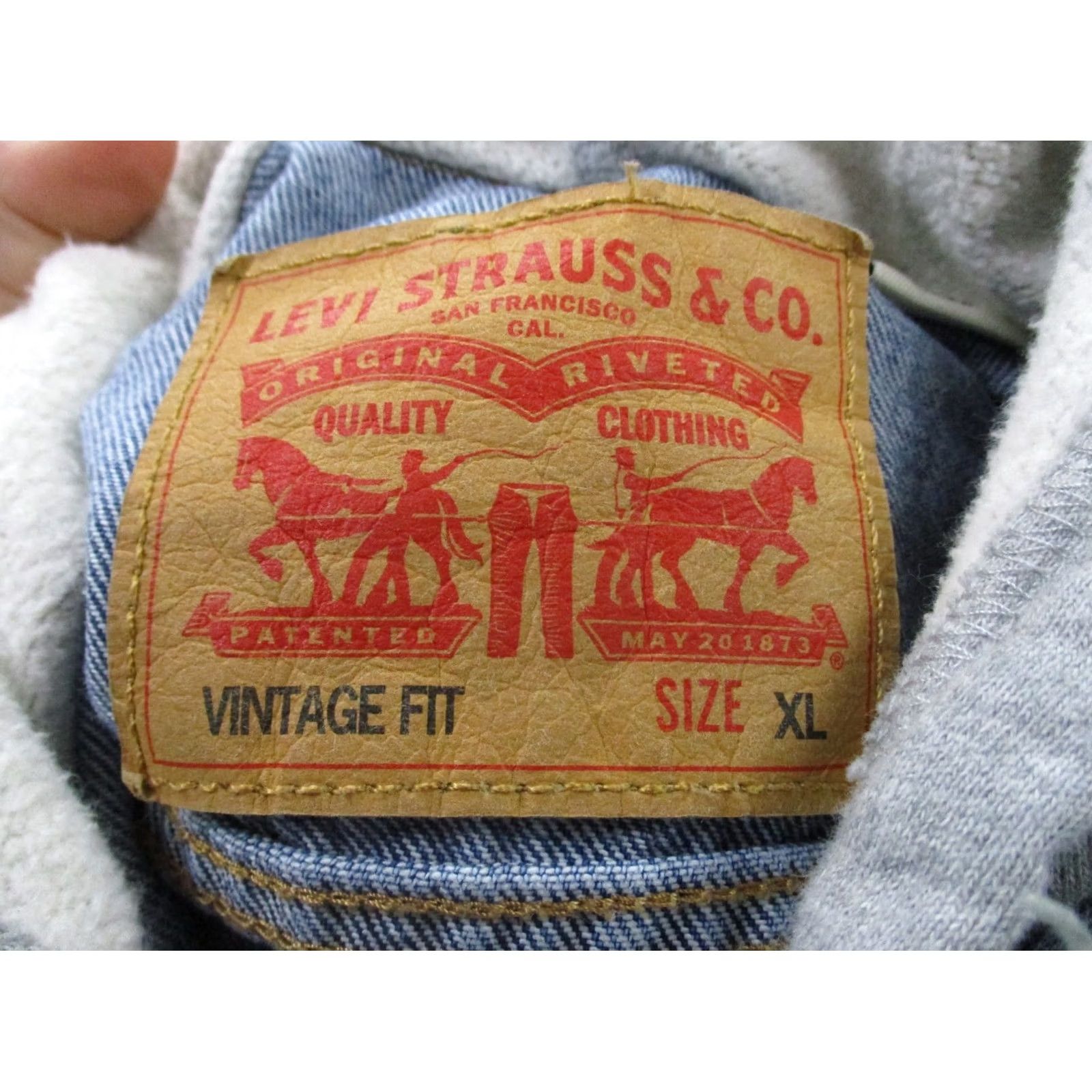 Levi's Levi's Jacket Mens XL Blue Denim Vintage Trucker Outdoors Windbreaker Jacket With Hooded Lined Pockets Thermal Size US 36 / EU 52 - 7 Thumbnail