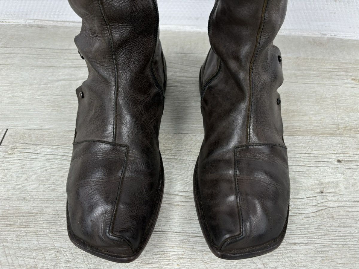 CYDWOQ RARE RUGGED Hand Made USA Leather Knee High Hessian Boots 38 Size US 8 / IT 38 - 14 Thumbnail