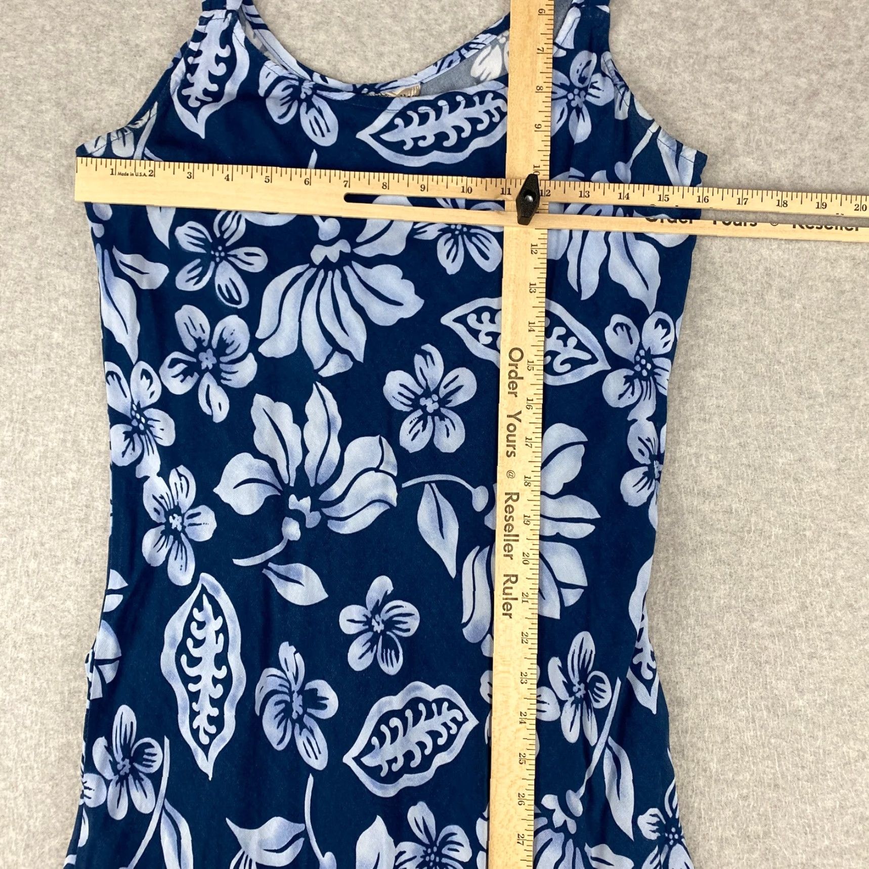 Hilo Hattie VINTAGE Hilo Hattie Hawaiian Dress Womens M Blue Strap Midi Floral Rayon Dress Size M / US 6-8 / IT 42-44 - 4 Thumbnail