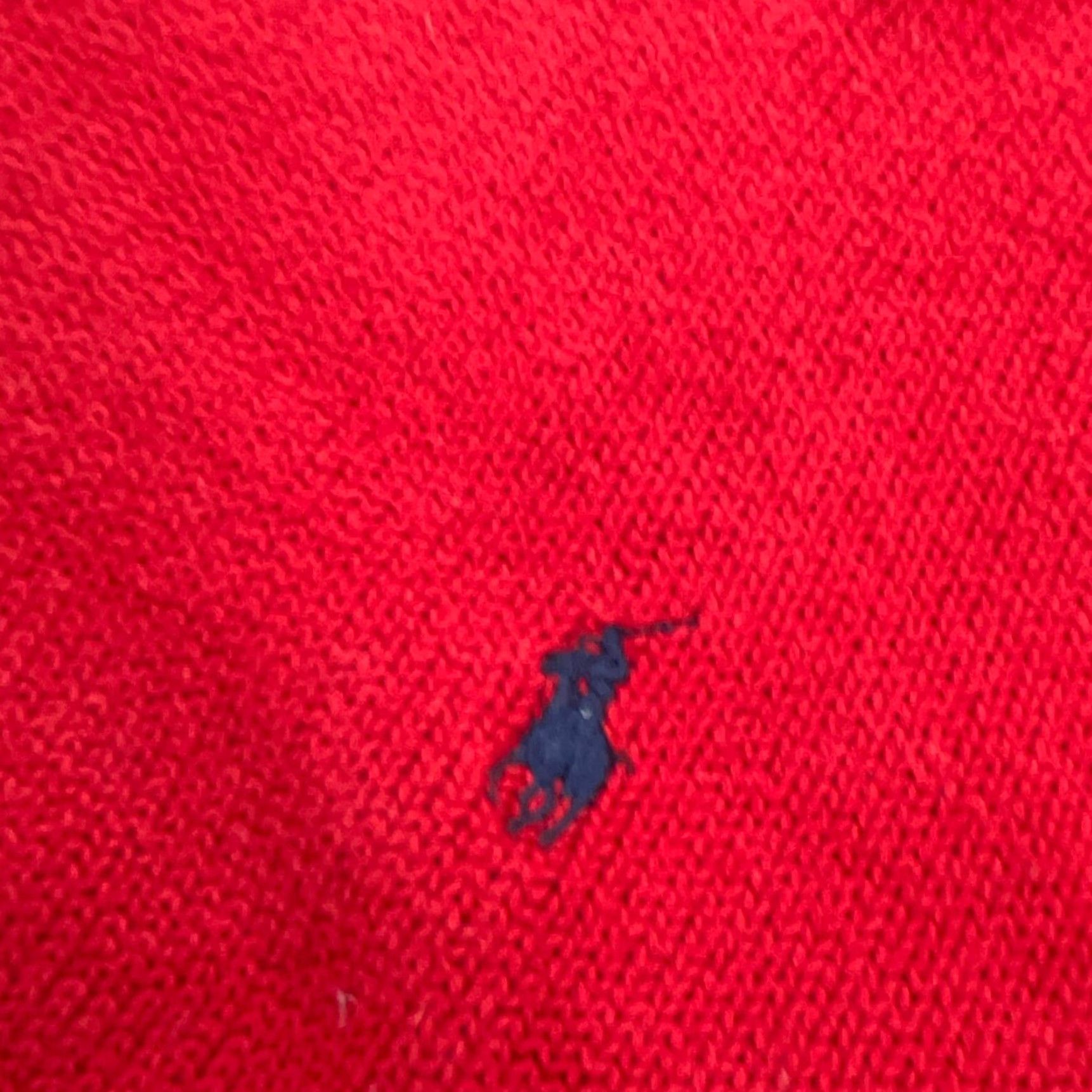 Polo Ralph Lauren Polo Ralph Lauren Sweater Men XL Red Quarter Zip Heavy Knit Ribbed Pullover Mens Size US XL / EU 56 / 4 - 7 Thumbnail