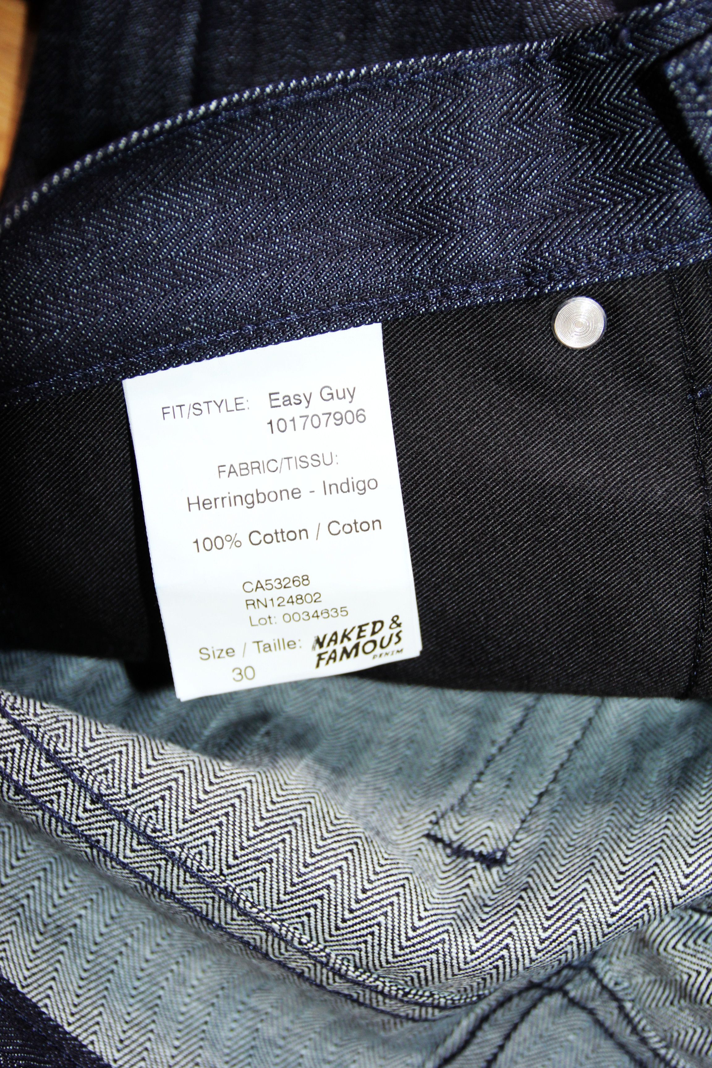 Naked & Famous BNWT AW23 NAKED & FAMOUS HERRINGBONE EASY GUY JEANS 30 Size US 30 / EU 46 - 11 Thumbnail