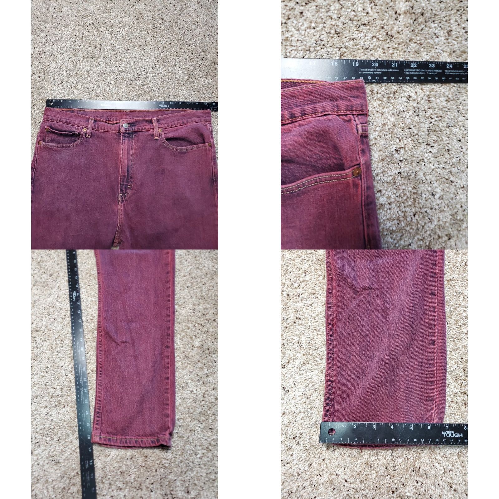 Levi's Levi's 510 Jeans 38X30 Mens Slim Straight Red Wash Denim (Regular) 5-Pocket Stretch Size US 38 / EU 54 - 8 Thumbnail