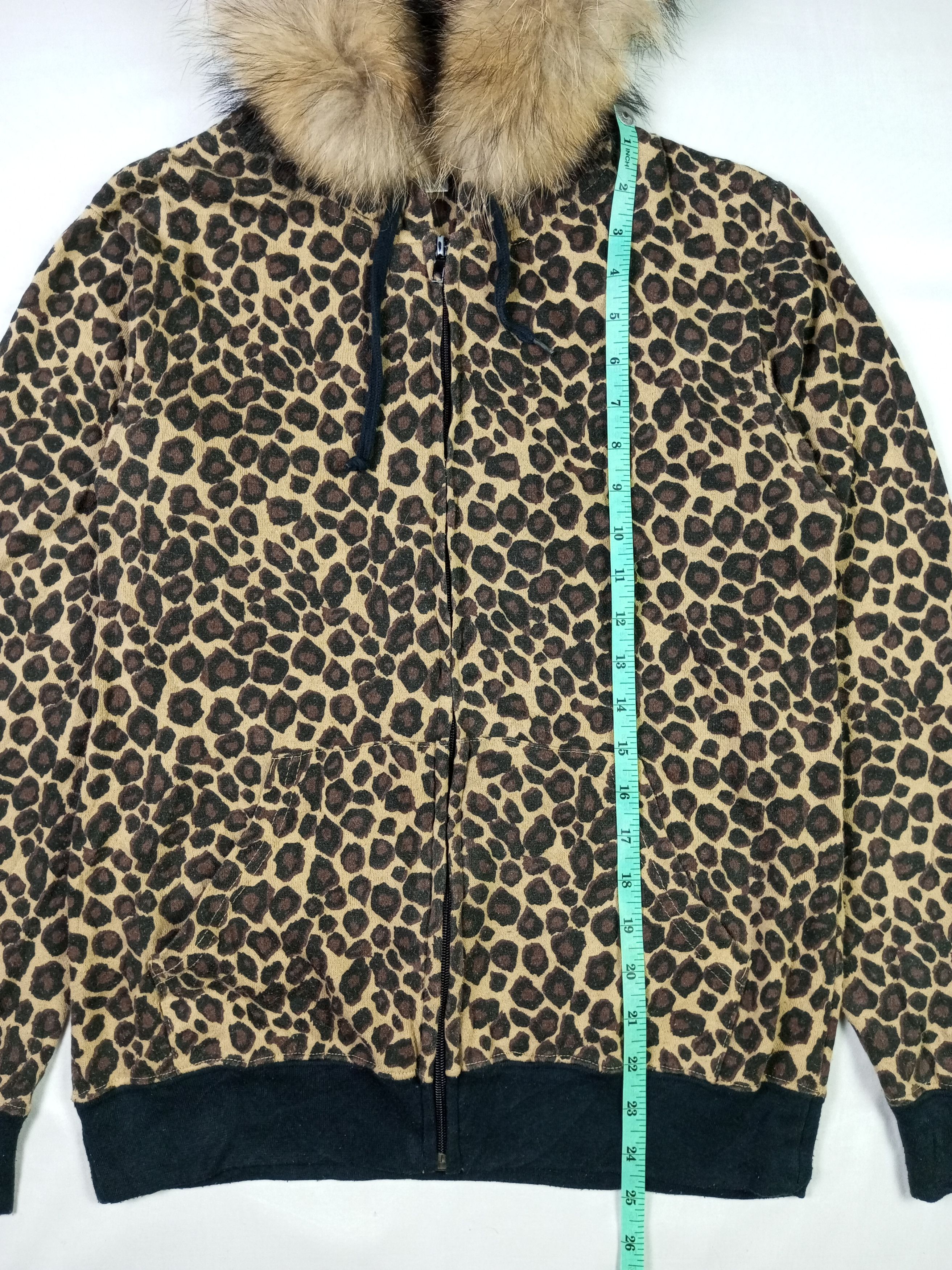 Japanese Brand Shock Nine Leopard Fur Cat Ear Hoodie Zipper Sweatshirt Size US M / EU 48-50 / 2 - 6 Thumbnail