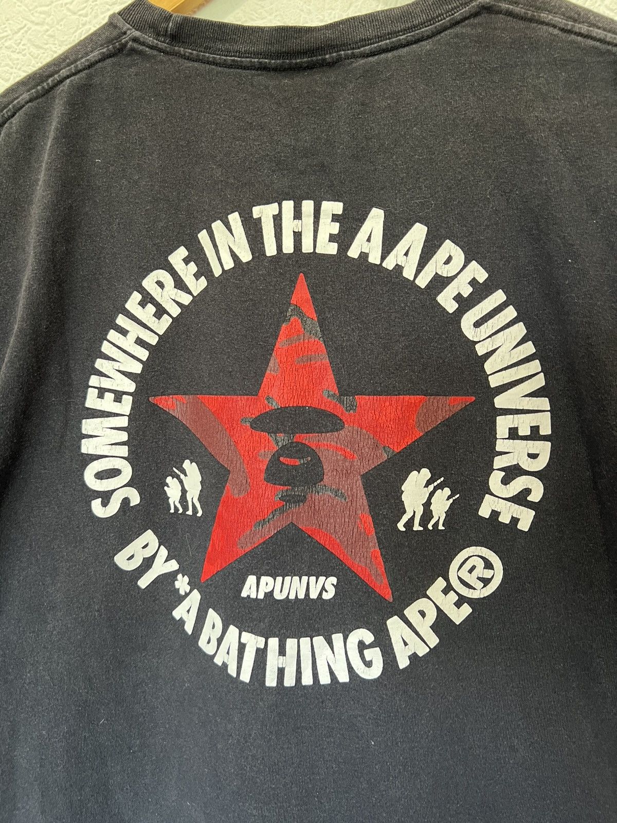 Aape Faded Black T Shirt Aape Bape Monkey Tee Mens Size US L / EU 52-54 / 3 - 7 Thumbnail