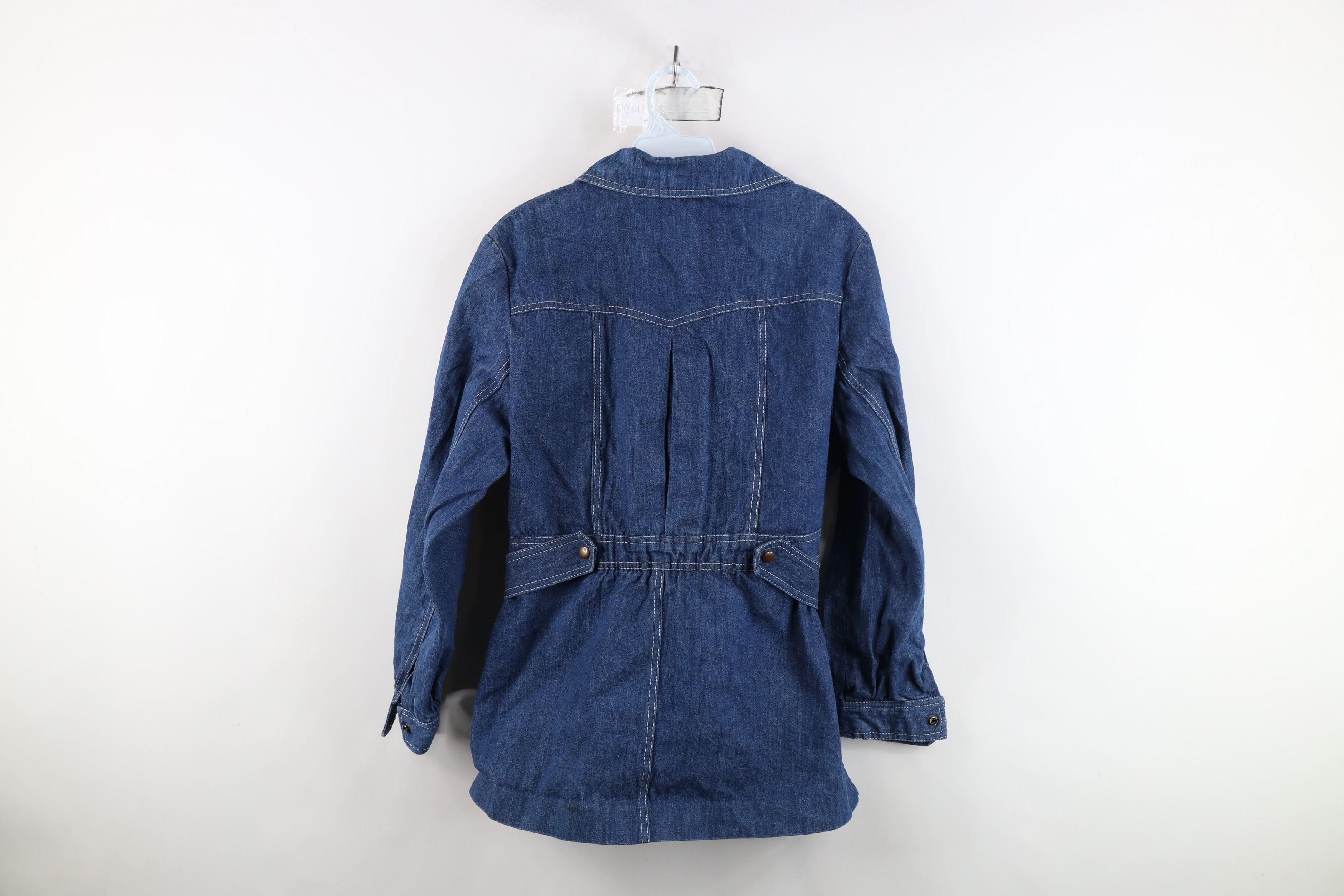 Vintage Vintage 70s Streetwear Belted Lined Denim Jean Jacket Blue Size XL / US 12-14 / IT 48-50 - 13 Thumbnail