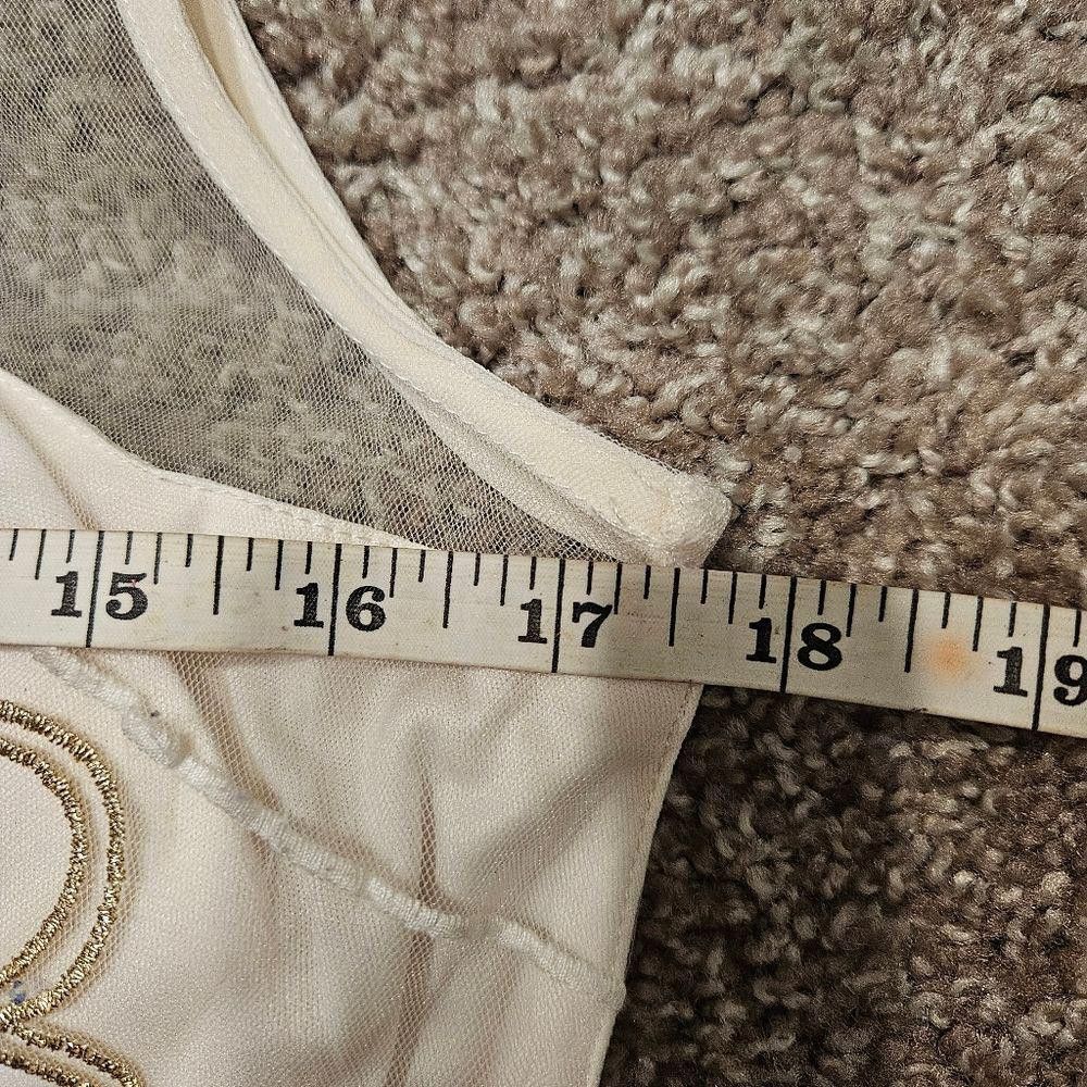 Designer Nwt Soieblu ivory gown with rhinestone detail Size L / US 10 / IT 46 - 8 Thumbnail