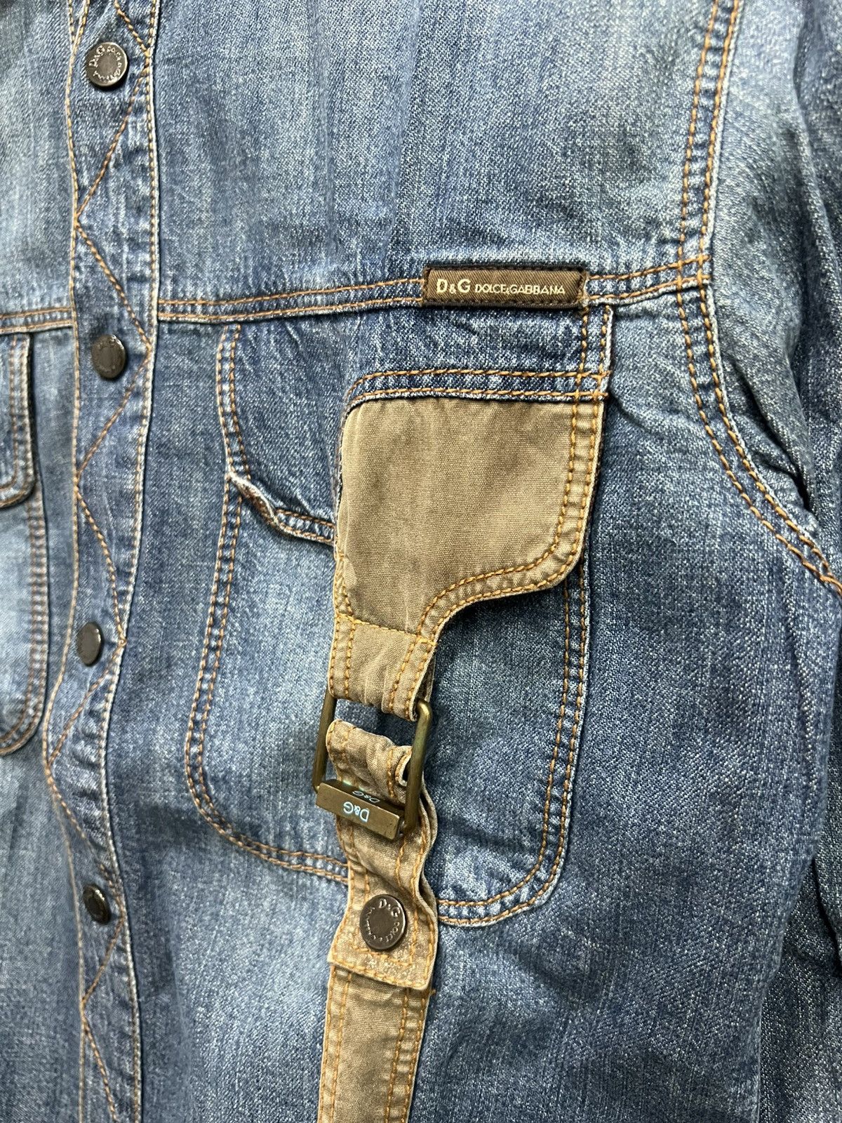 Dolce & Gabbana 2000s Dolce Gabbana Harness Denim Shirt Size US S / EU 44-46 / 1 - 4 Thumbnail
