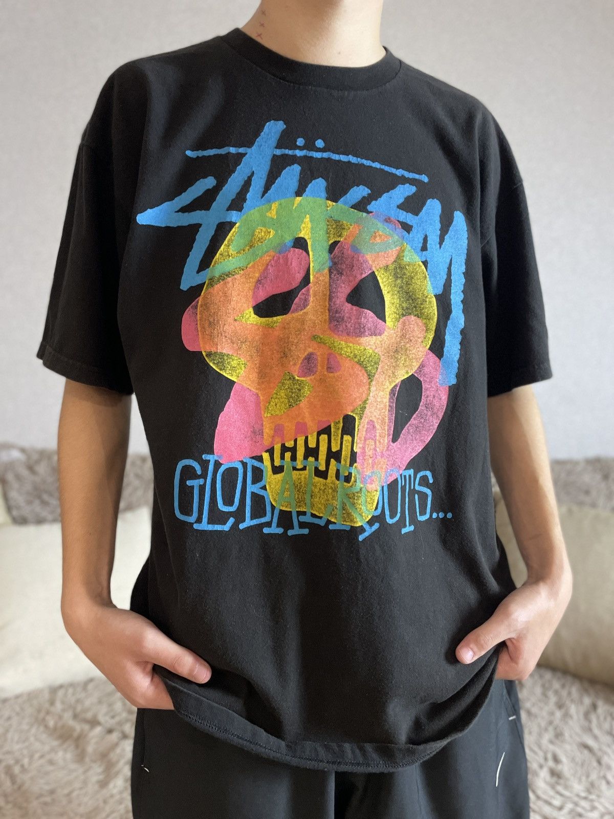Streetwear × Stussy × Vintage STUSSY 00s Skull Graphic Vintage 