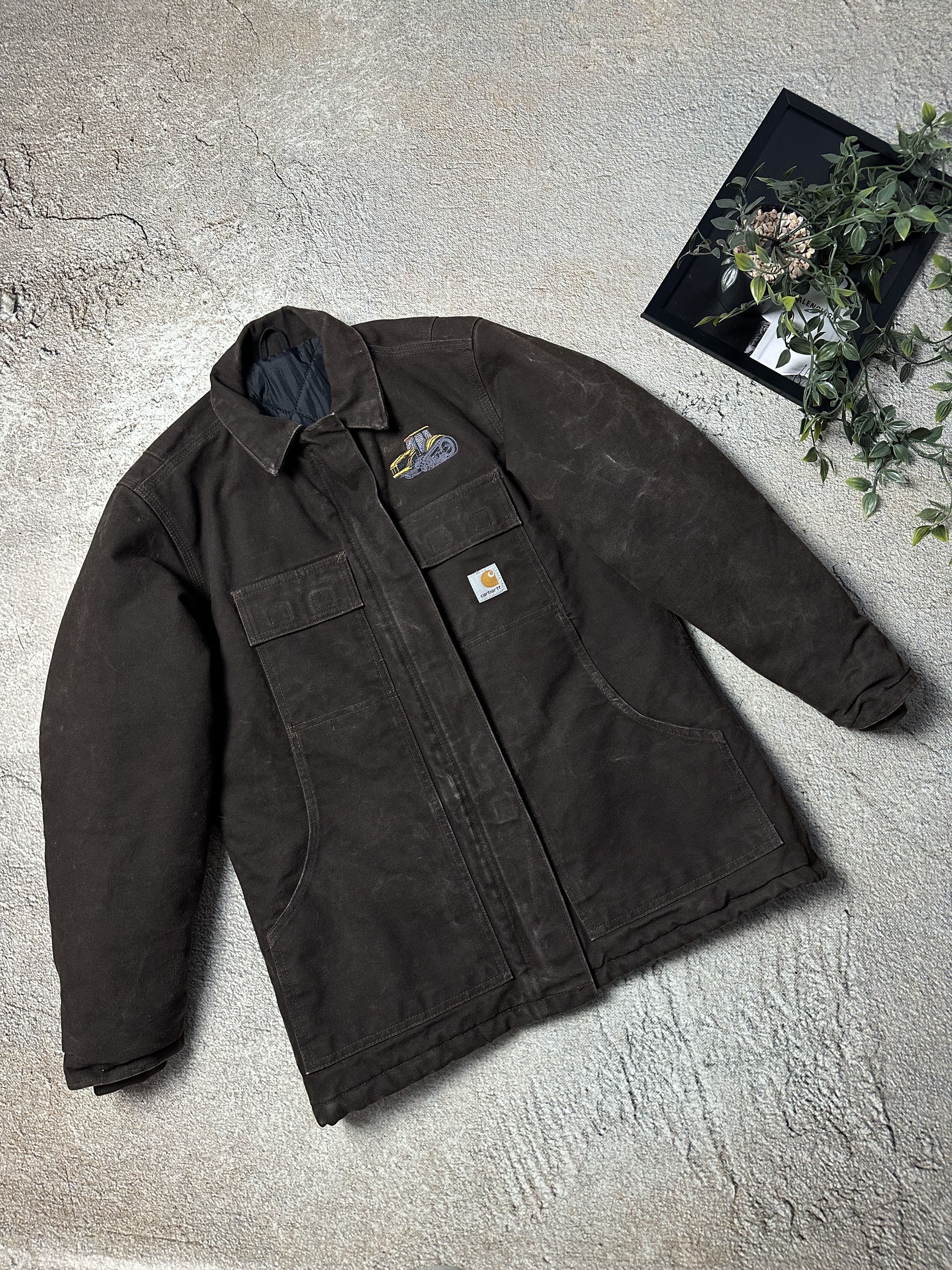 Carhartt × Vintage Vintage carhartt detroit jacket brown buldozer custom Size US S / EU 44-46 / 1 - 1 Thumbnail