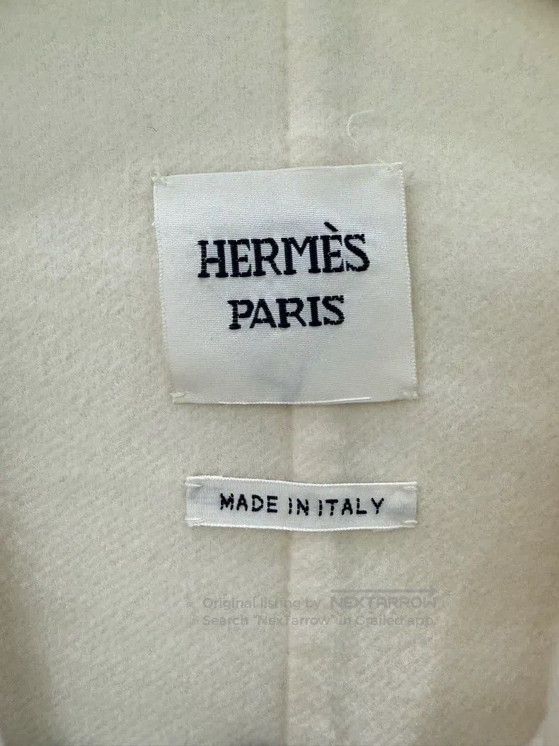 Hermes White Cashmere Coat
