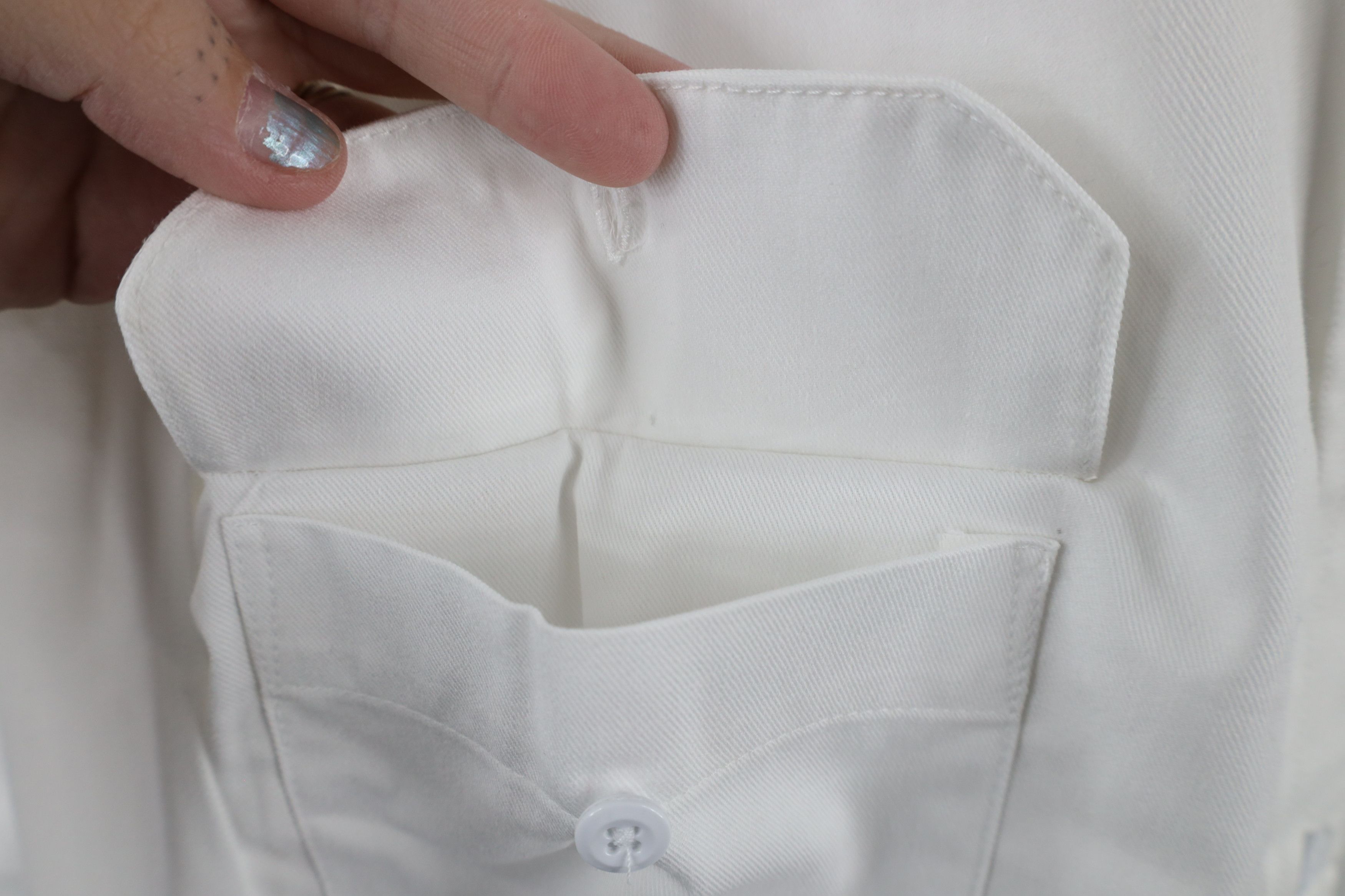 Big Mac × Vintage Vintage 90s Big Mac Workwear Collared Button Shirt White Size US L / EU 52-54 / 3 - 4 Thumbnail