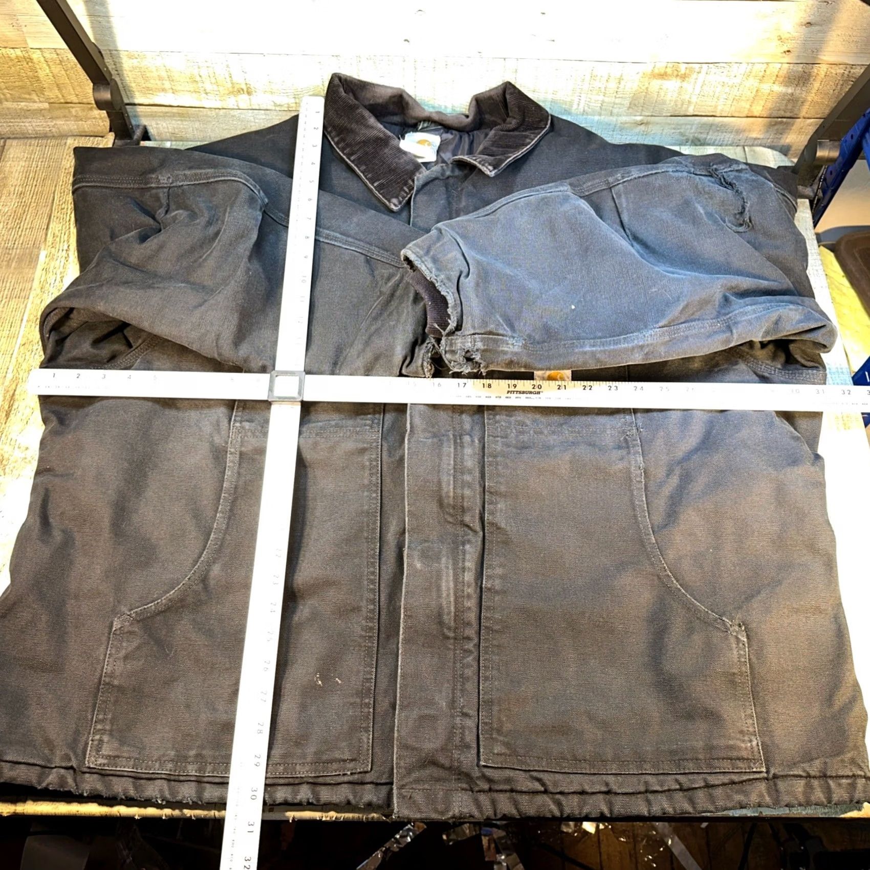 Carhartt VINTAGE Carhartt C03 Detroit Jacket Black 56 Regular Blanket-Lined Bomber Jacket Mens Size US XL / EU 56 / 4 - 2 Thumbnail