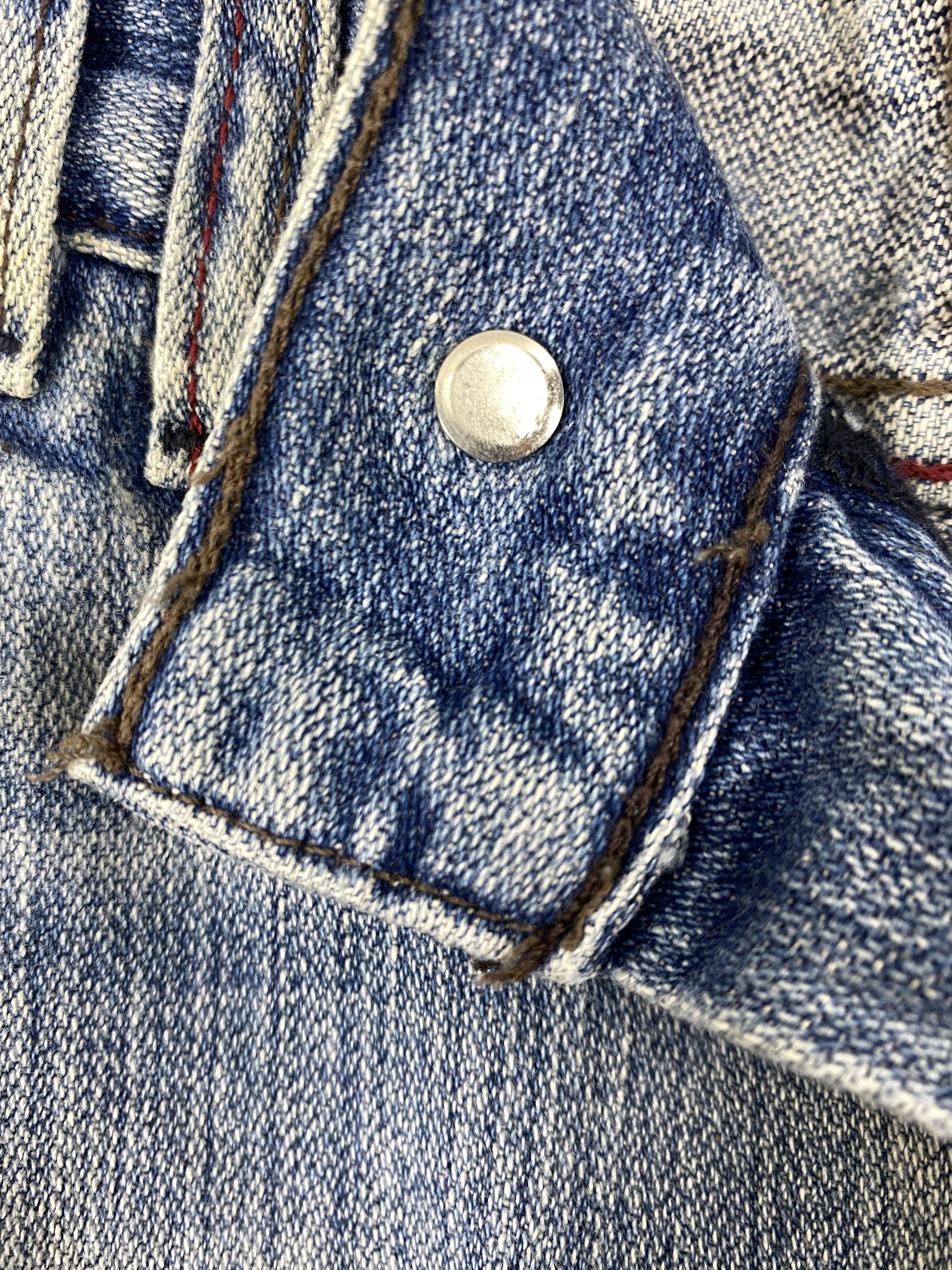 If Six Was Nine Distressed Blue Armani Jeans 34x31.5 Denim JN3382 Size US 34 / EU 50 - 7 Thumbnail