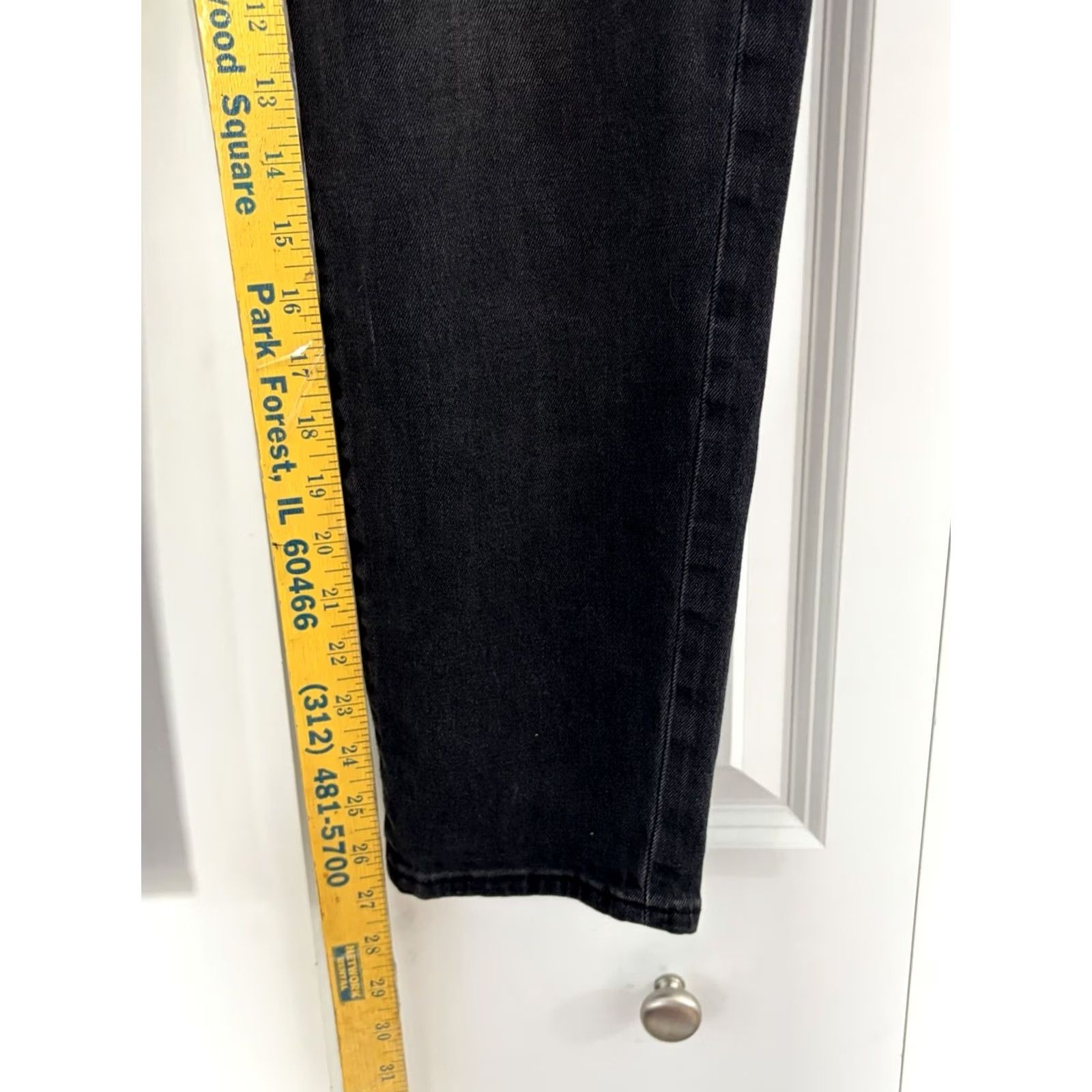Ralph Lauren Lauren Ralph Lauren Jeans Womens 18 Black Straight High Rise Denim Pants 5-Pocket Logo Zipper Button Stretch Classic Plus Size Type Jeans Girls Womens Size 40" / US 18 - 3 Thumbnail