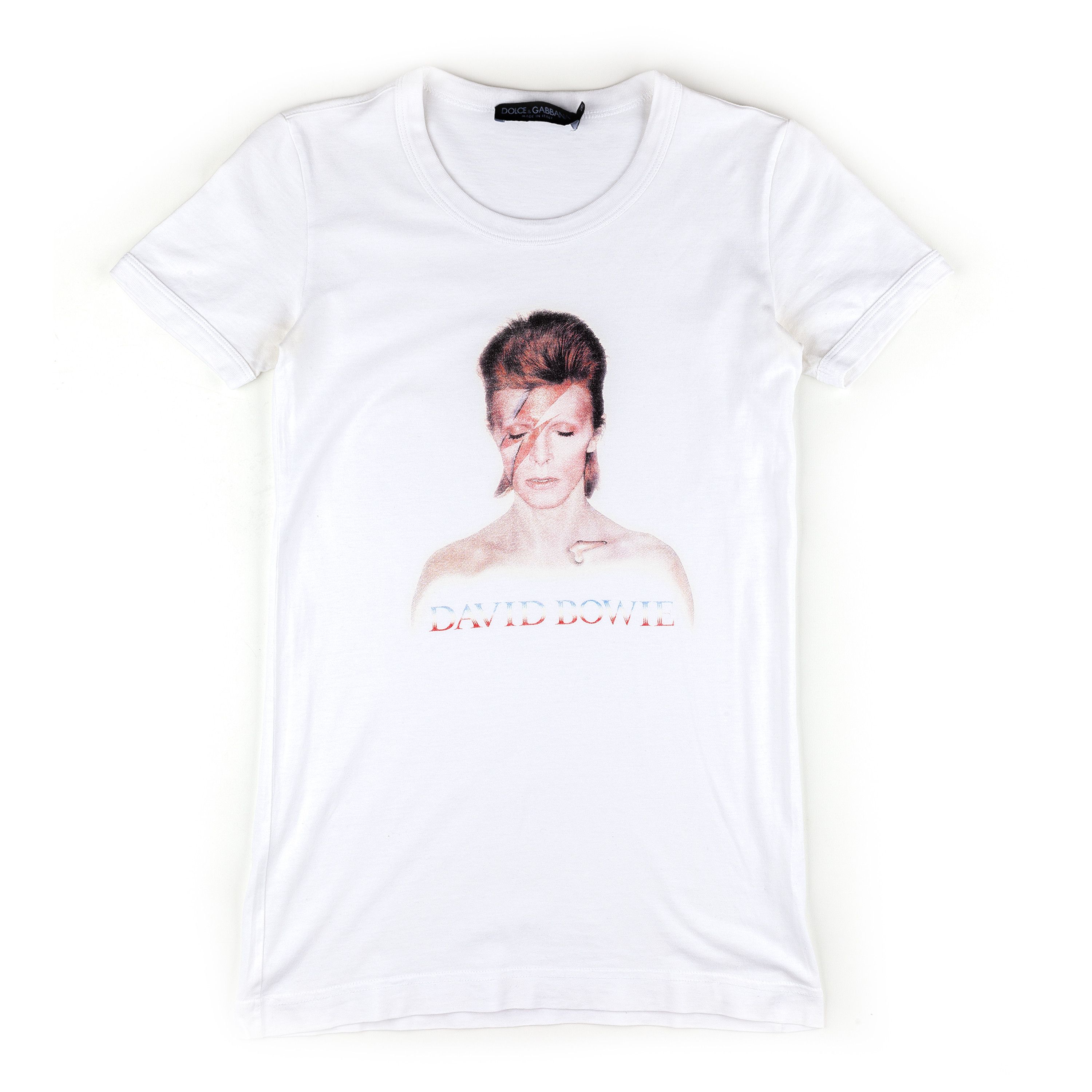 Dolce & Gabbana Dolce & Gabbana Vintage David Bowie White T-Shirt  