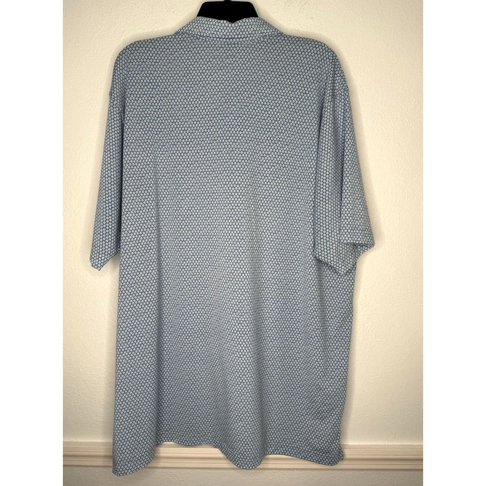Peter Millar Peter Millar Polo Shirt Mens XL Blue White All Over Print Beach Geometric Short Sleeve Collared Size US XL / EU 56 / 4 - 3 Thumbnail