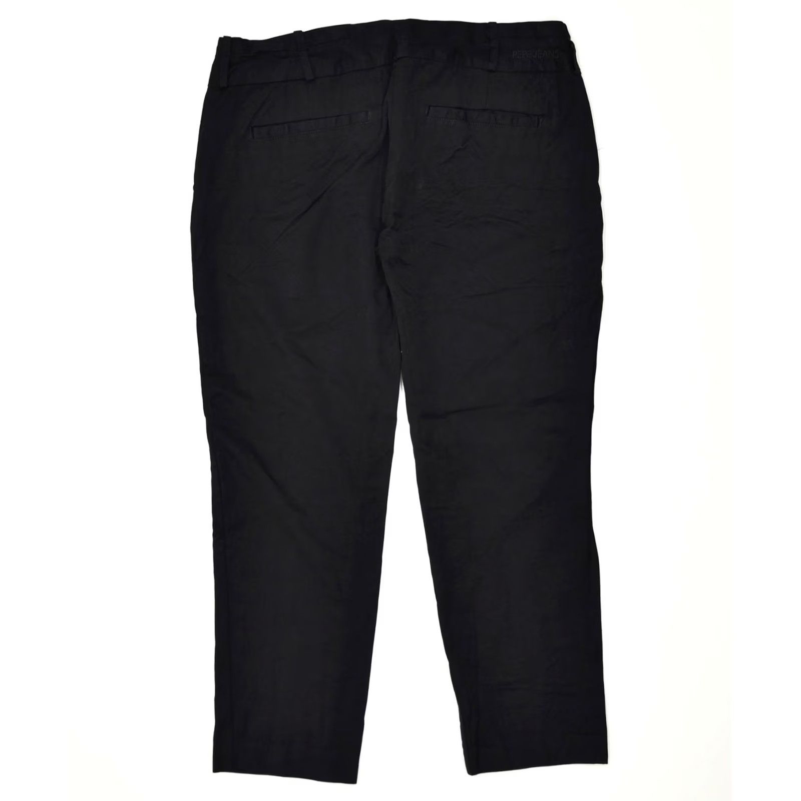 Pepe Jeans PEPE JEANS Womens Capri Trousers Black W34 L26 Rayon Designer Size 29" - 2 Thumbnail