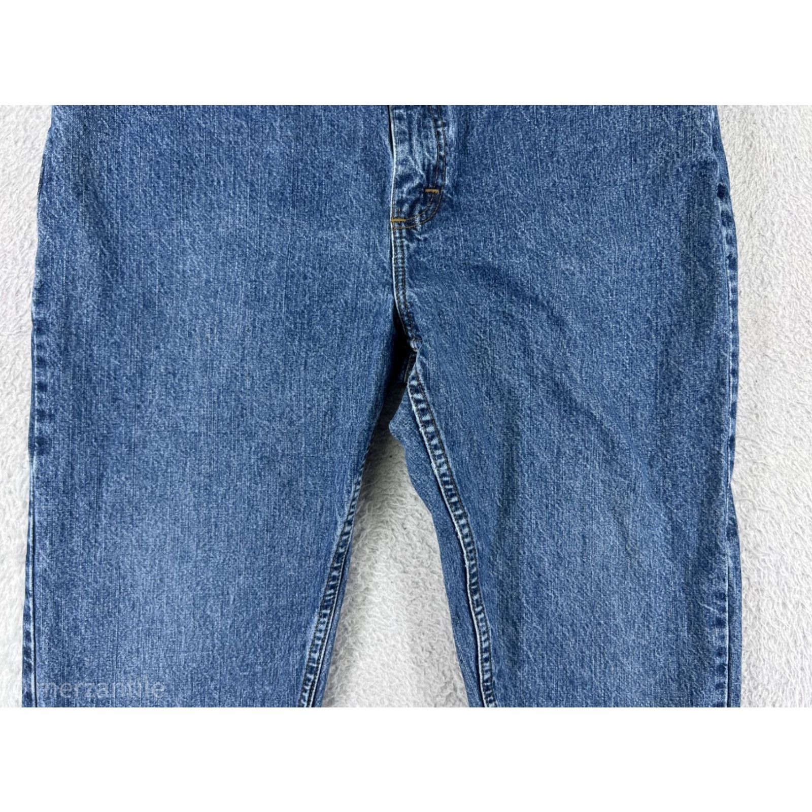 Lee Lee Jeans Pants Women 30 Blue Denim Capri Cotton Blend Stretch Mid Rise Med Wash Regular Flower Pattern 80s? 90s? Wait. Size 30" / US 8 / IT 44 - 6 Thumbnail