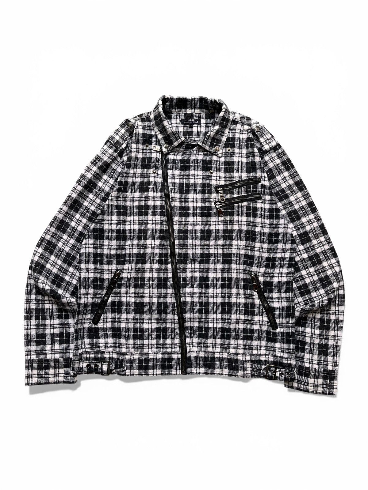 In The Attic In The Attic Plaid Bikers Jacket Size US M / EU 48-50 / 2 - 2 Thumbnail