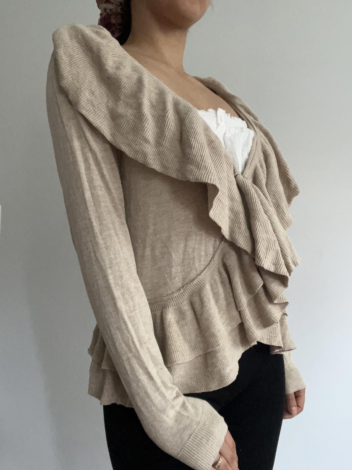 Other Cute ruffled cream cardigan Size M / US 6-8 / IT 42-44 - 5 Thumbnail