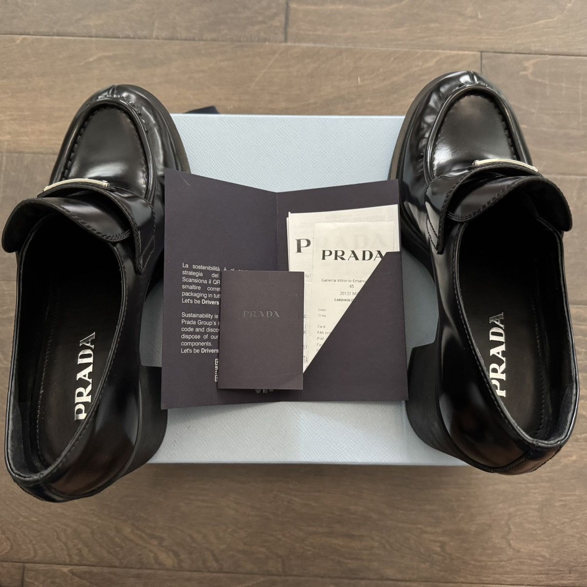 Prada Prada Brushed Leather Heeled Loafers Size US 10 / IT 40 - 9 Thumbnail