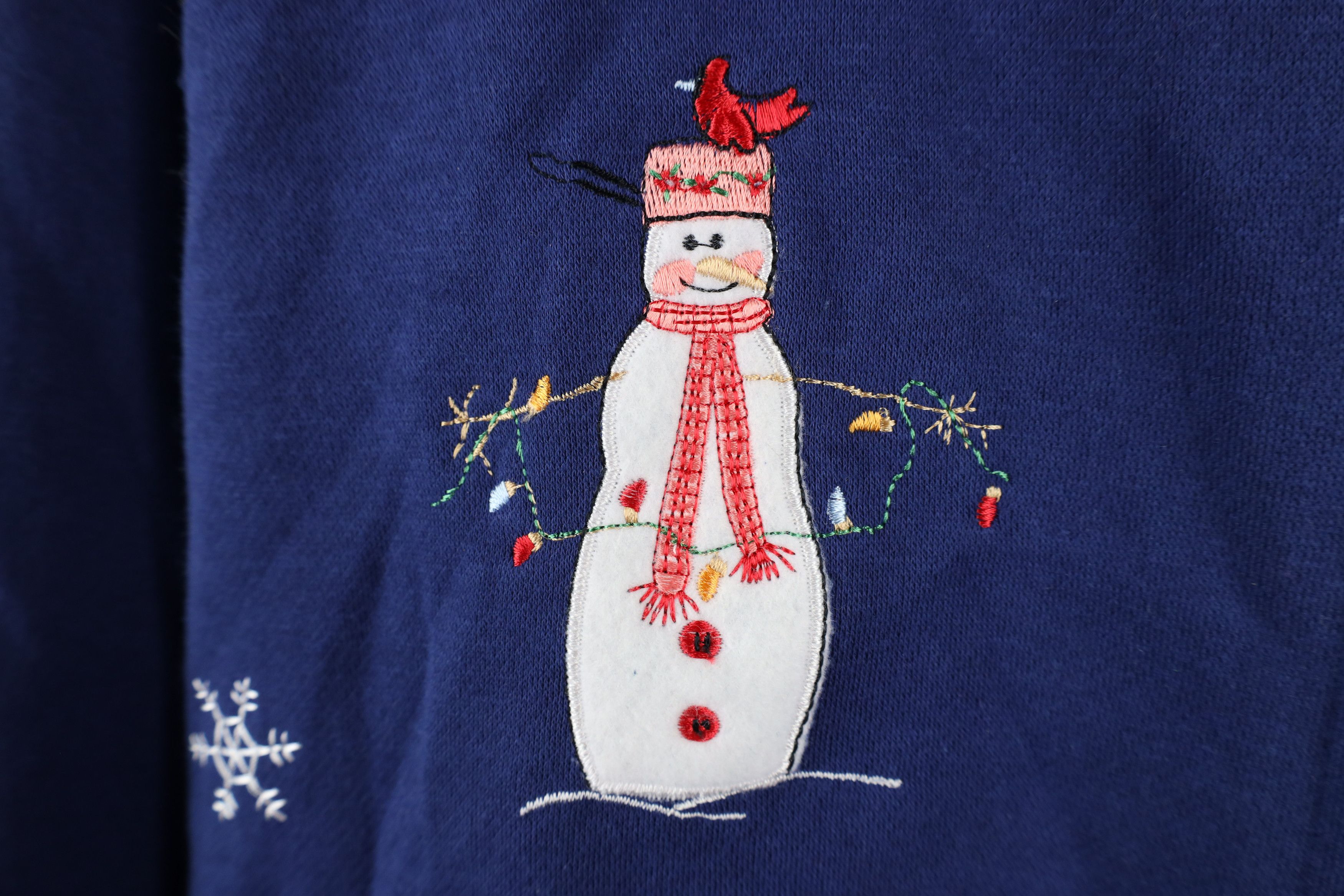 Vintage Vintage 90s Streetwear Christmas Snowman Cardigan Sweatshirt Size XL / US 12-14 / IT 48-50 - 5 Thumbnail