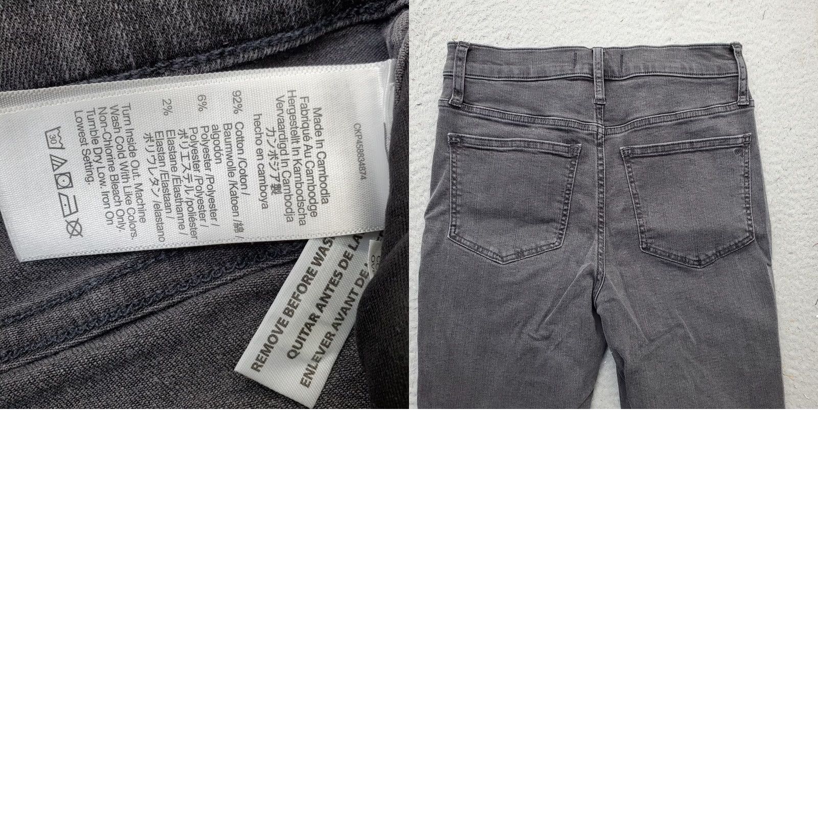 Madewell Madewell Stovepipe Jeans Womens 26 Black Denim Straight Leg Regular Fit 5-Pocket Design Size 26" / US 2 / IT 38 - 8 Thumbnail