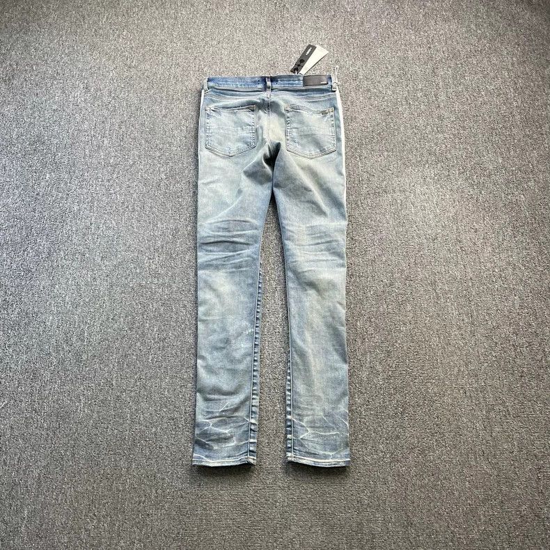 Amiri Amiri Blue striped denim pants Size US 33 - 3 Thumbnail
