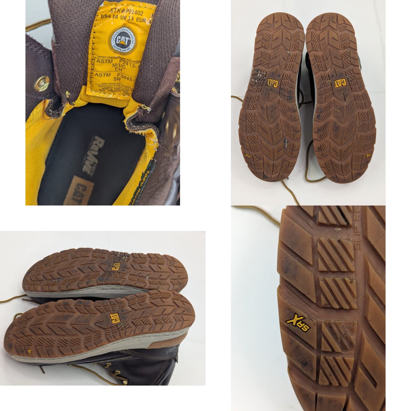 Vintage CAT Impact Waterproof Carbon Composite Toe Work Boots Mens 14 Brown Lace Up P91402 Size US 14 / EU 47 - 10 Thumbnail