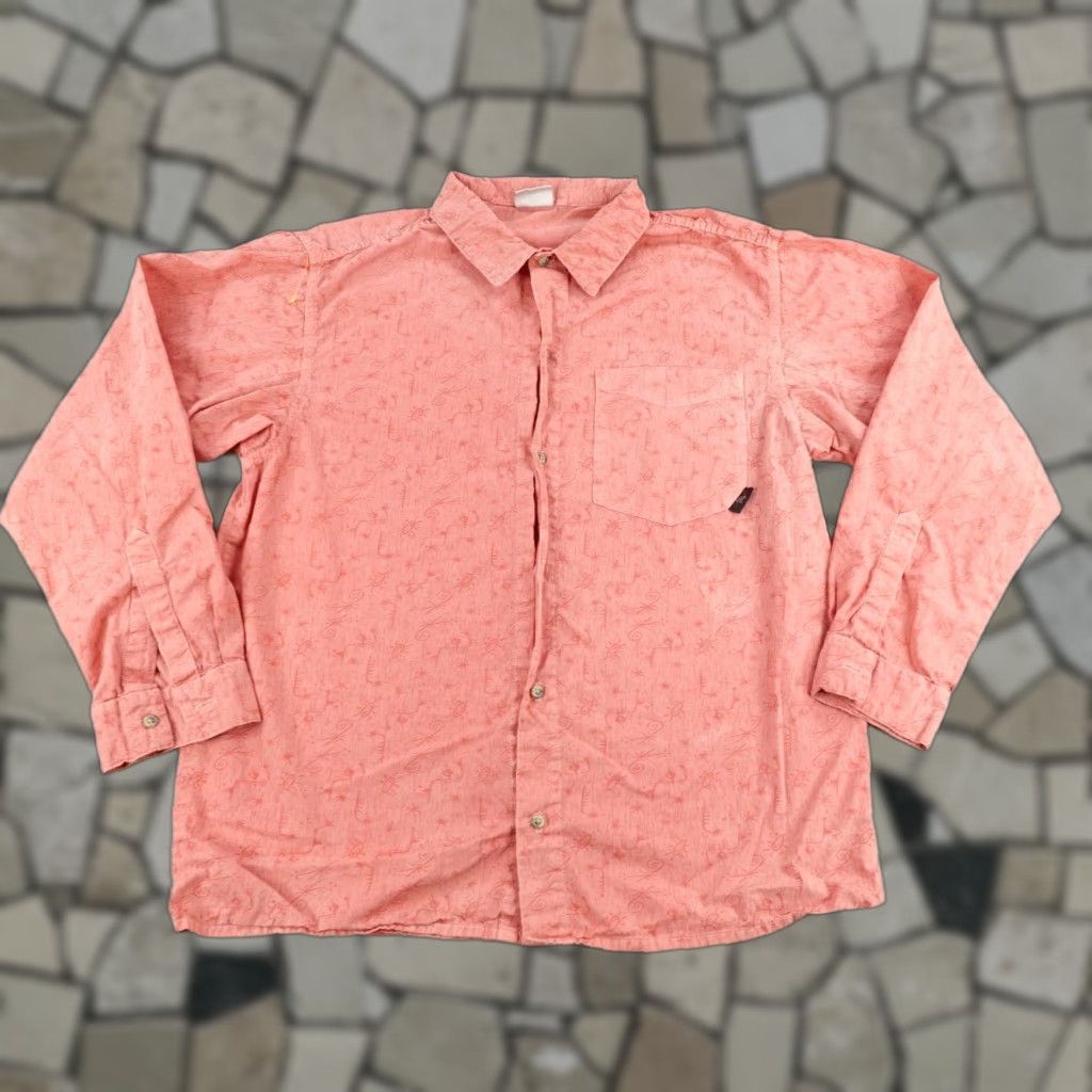 Gramicci VINTAGE Gramicci Shirt Mens Large Pink Geometric Button Up Long Sleeve Outdoors Hiking Size US L / EU 52-54 / 3 - 1 Thumbnail