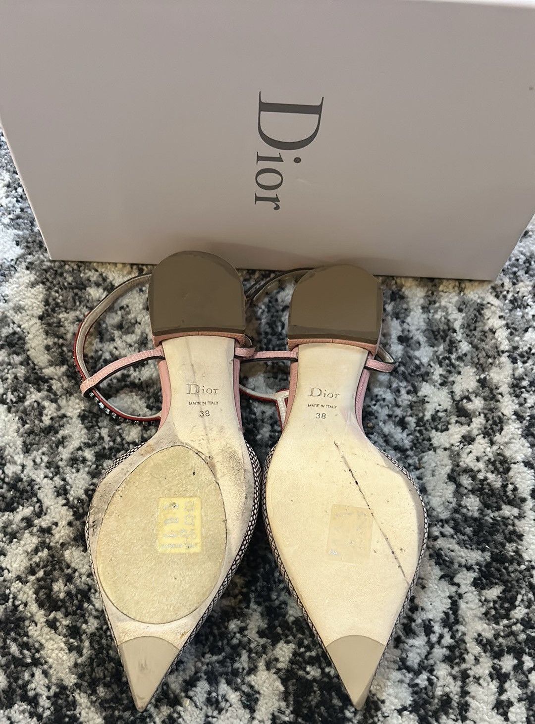 Dior Christian Dior Ballerina T-Strap Flat size 38 Size US 8 / IT 38 - 2 Thumbnail
