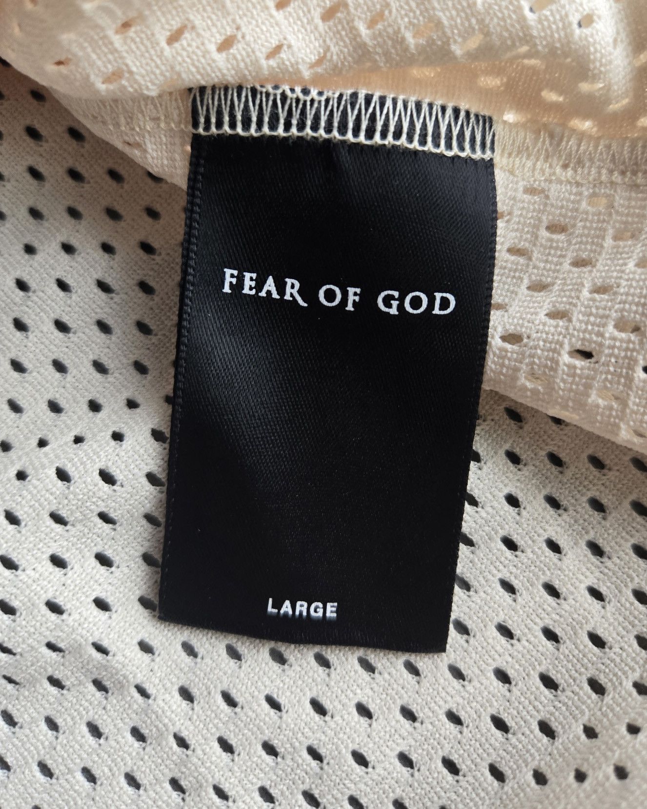 Fear of God Fear of God Fifth Collection Mesh Tank Top Cream Size US L / EU 52-54 / 3 - 3 Thumbnail