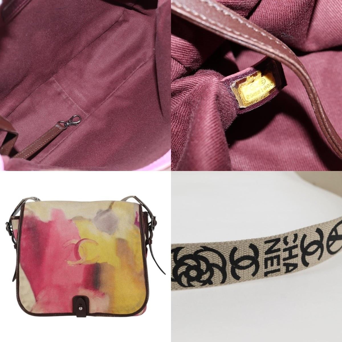Chanel Chanel Embroidery Shoulder Bag Suede Pink CC Size ONE SIZE - 5 Thumbnail