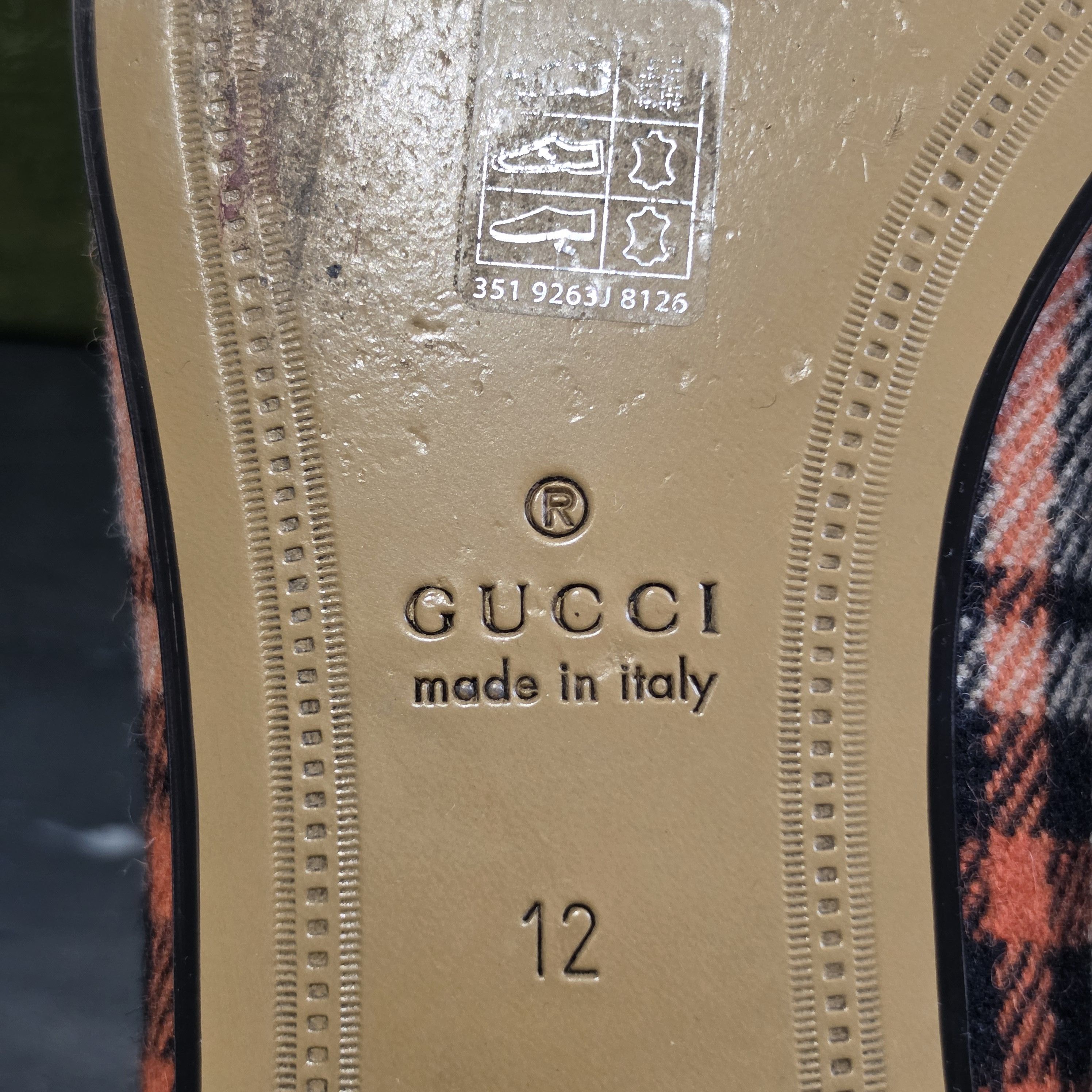 Gucci Jordaan Horse-bit Wool Plaid Loafers Size US 12 / EU 45 - 10 Thumbnail