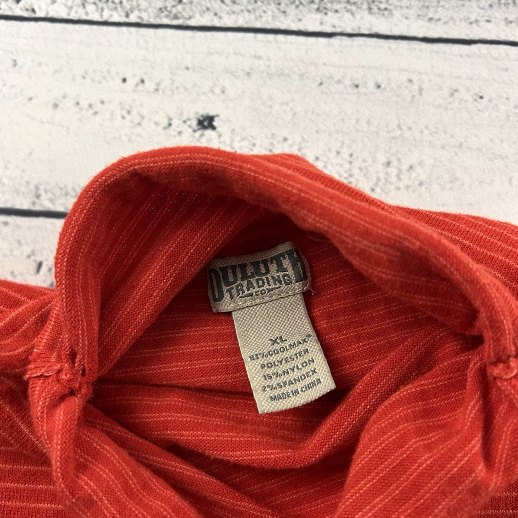 CO Duluth Trading Co Coolmax Striped Turtleneck Light Sweater Women XL Orange Size XL / US 12-14 / IT 48-50 - 4 Thumbnail