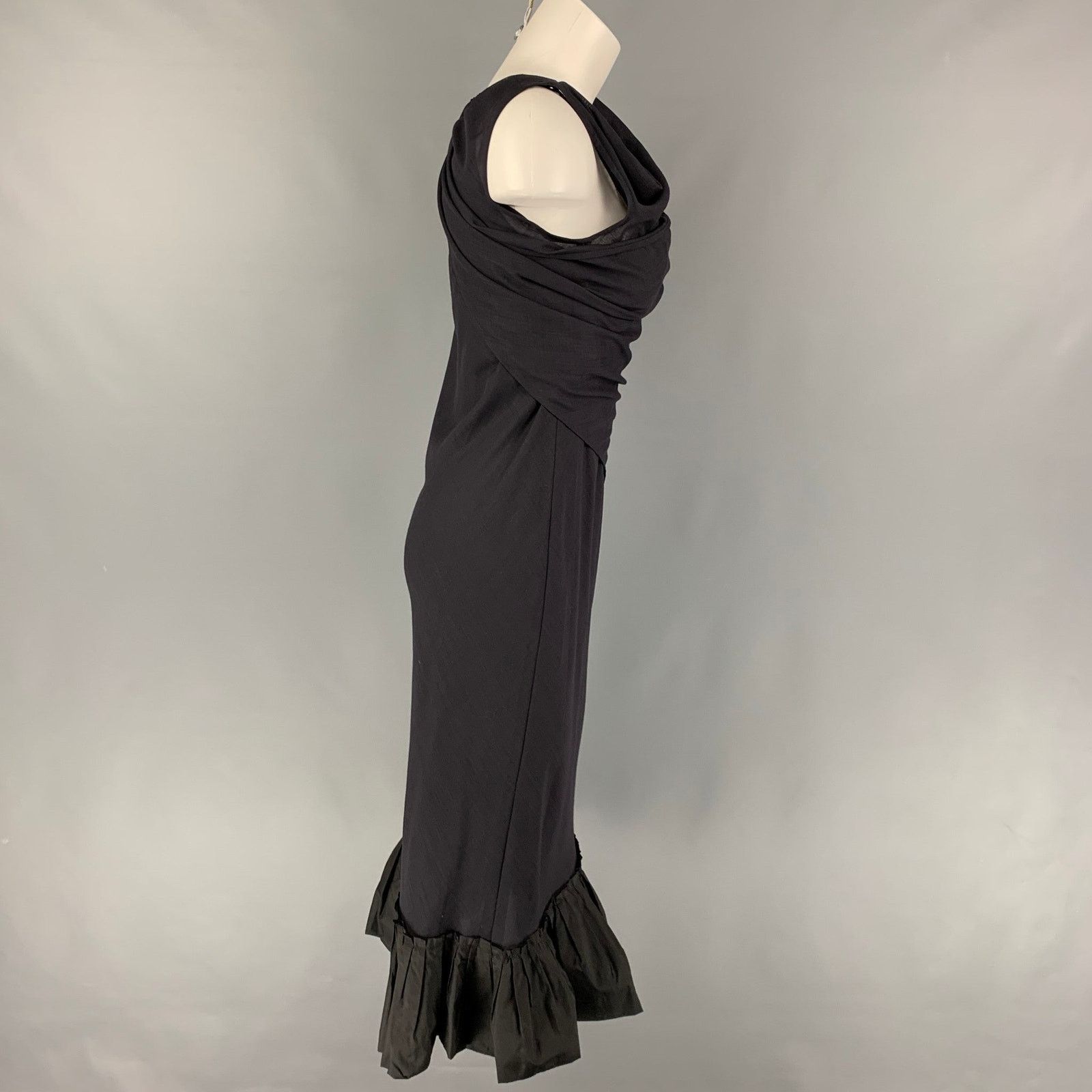 Vera Wang VERA WANG Size 4 Navy Wool Polyester Sleeveless Dress Size S / US 4 / IT 40 - 2 Thumbnail